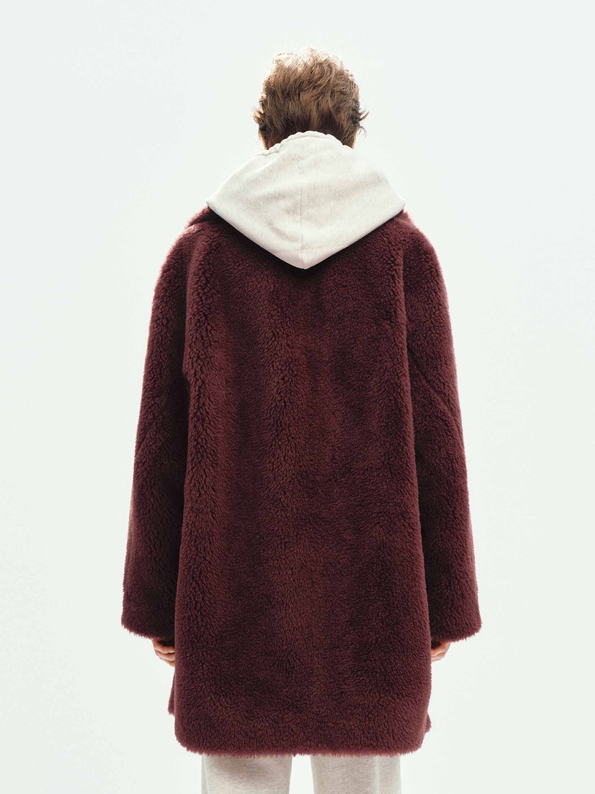 Faux Shearling Lapel Coat - Image 6