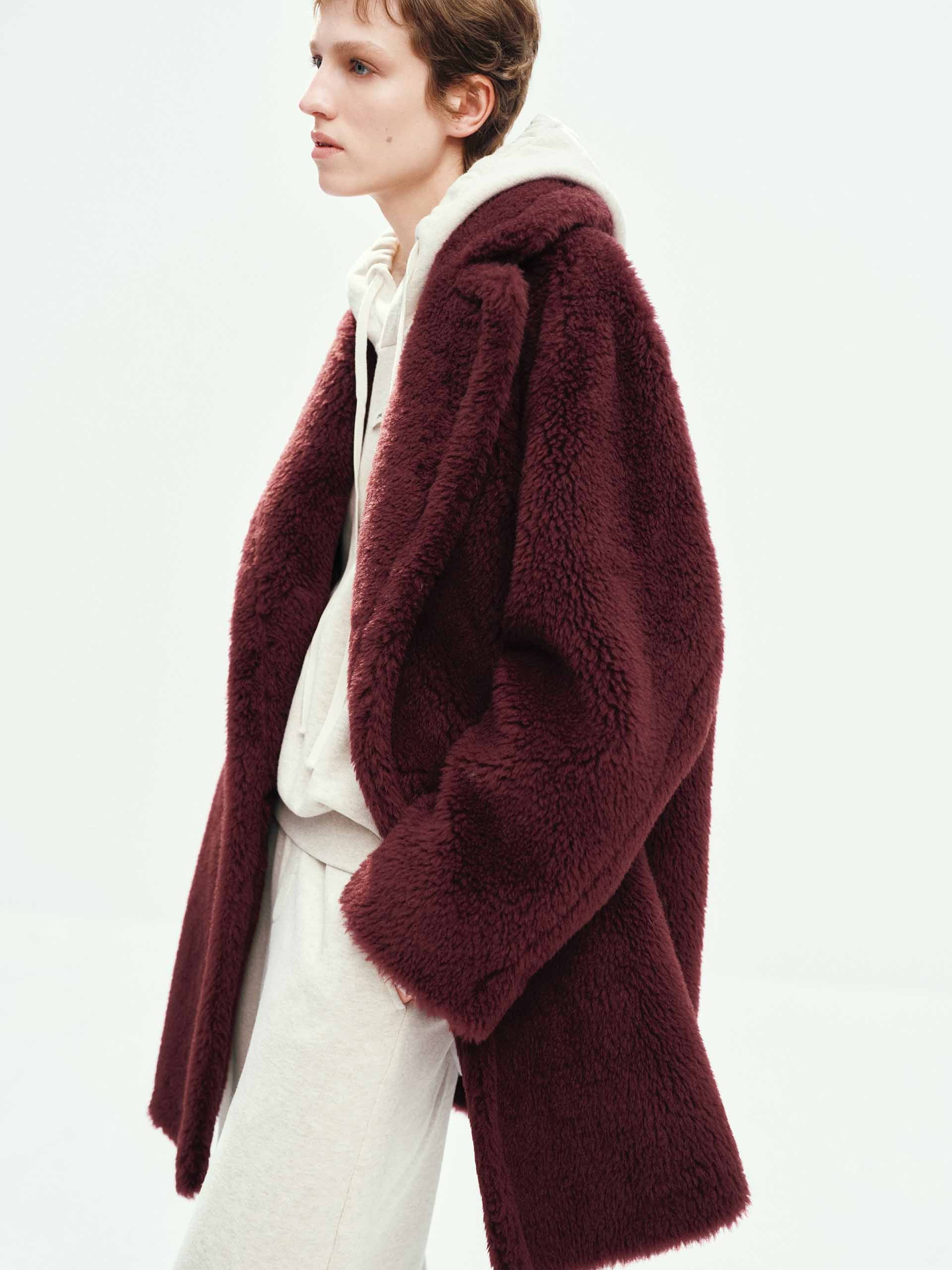 Faux Shearling Lapel Coat - Image 7