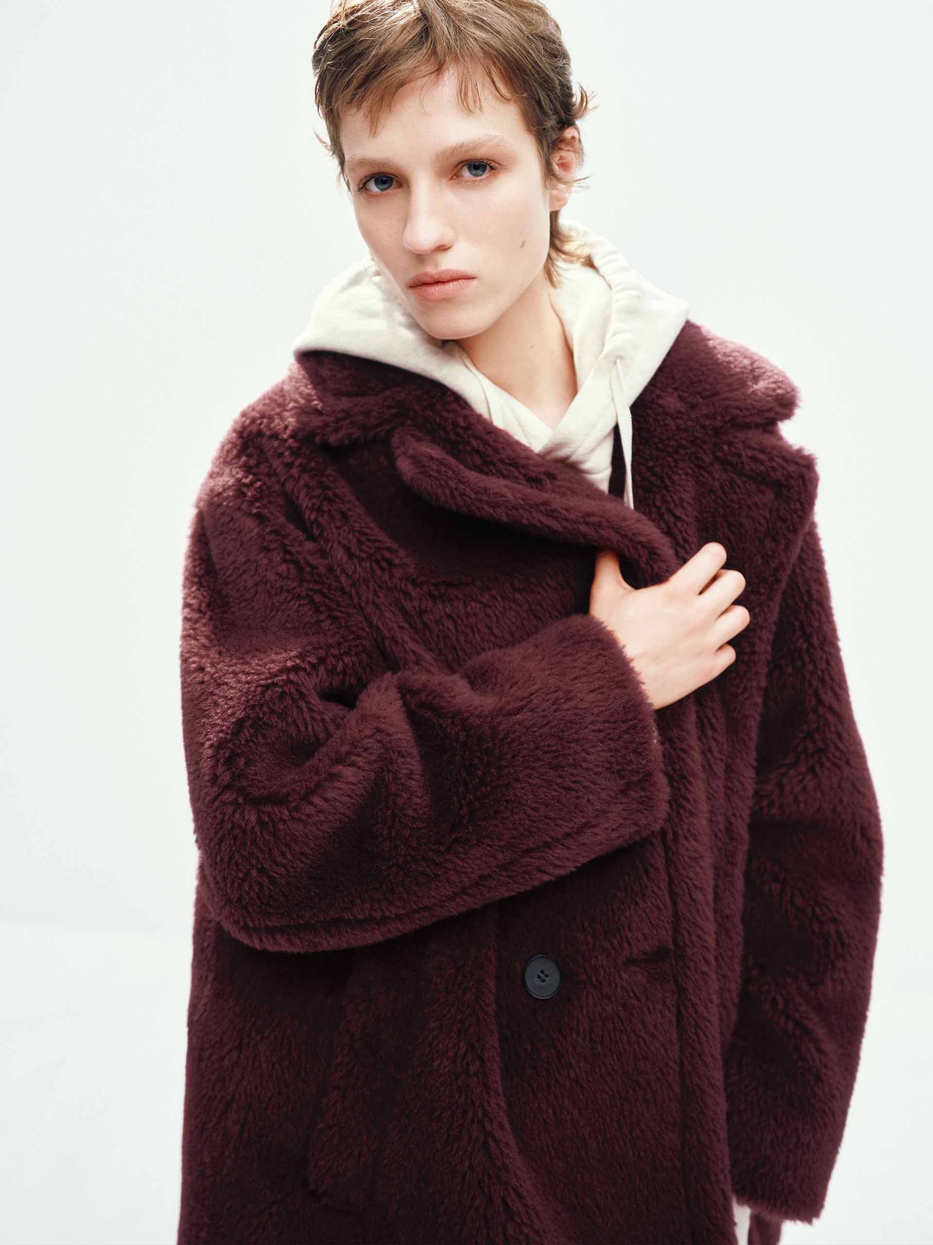 Faux Shearling Lapel Coat - Image 8