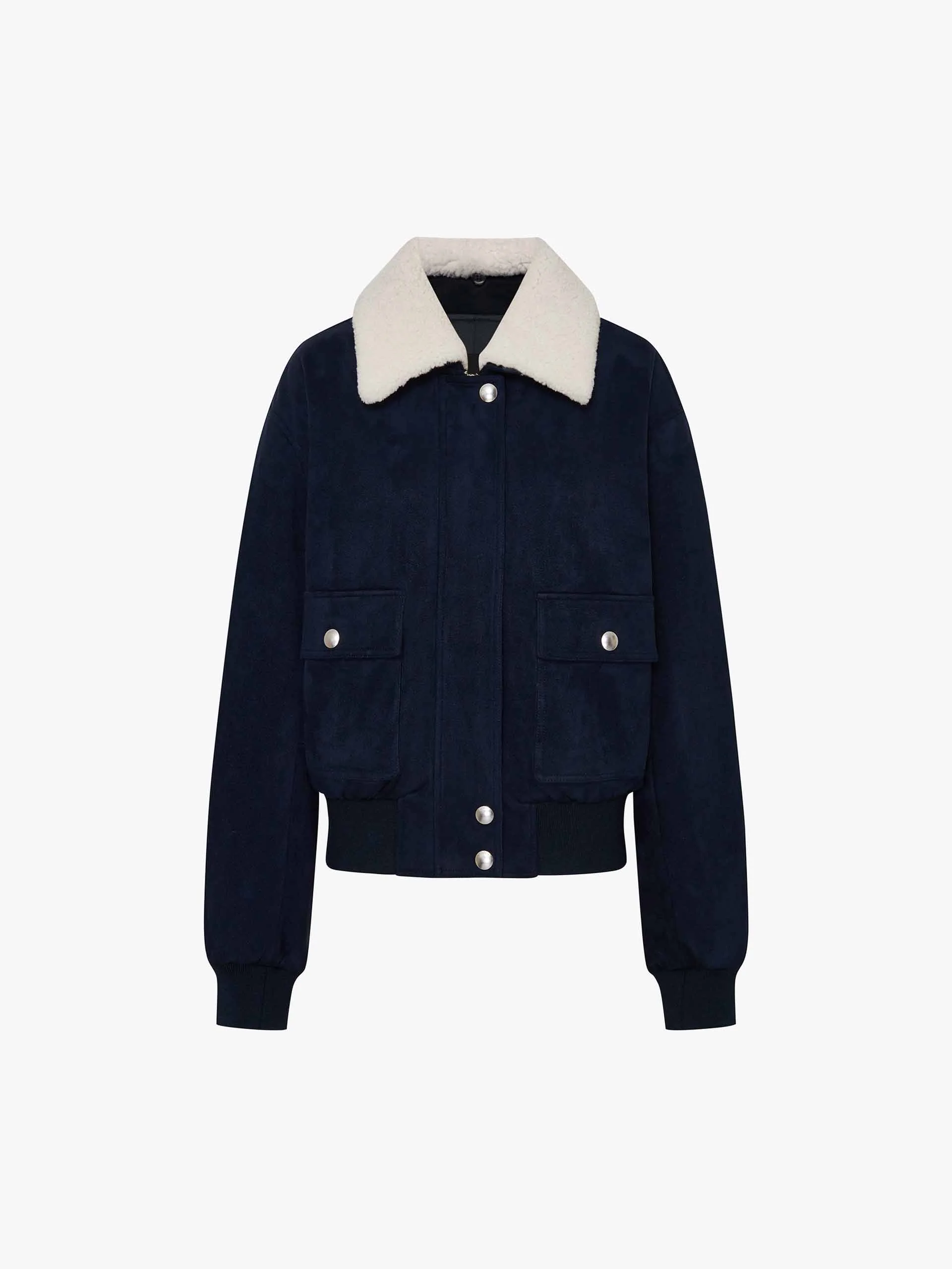 Faux Suede Cropped Coat - Image 5