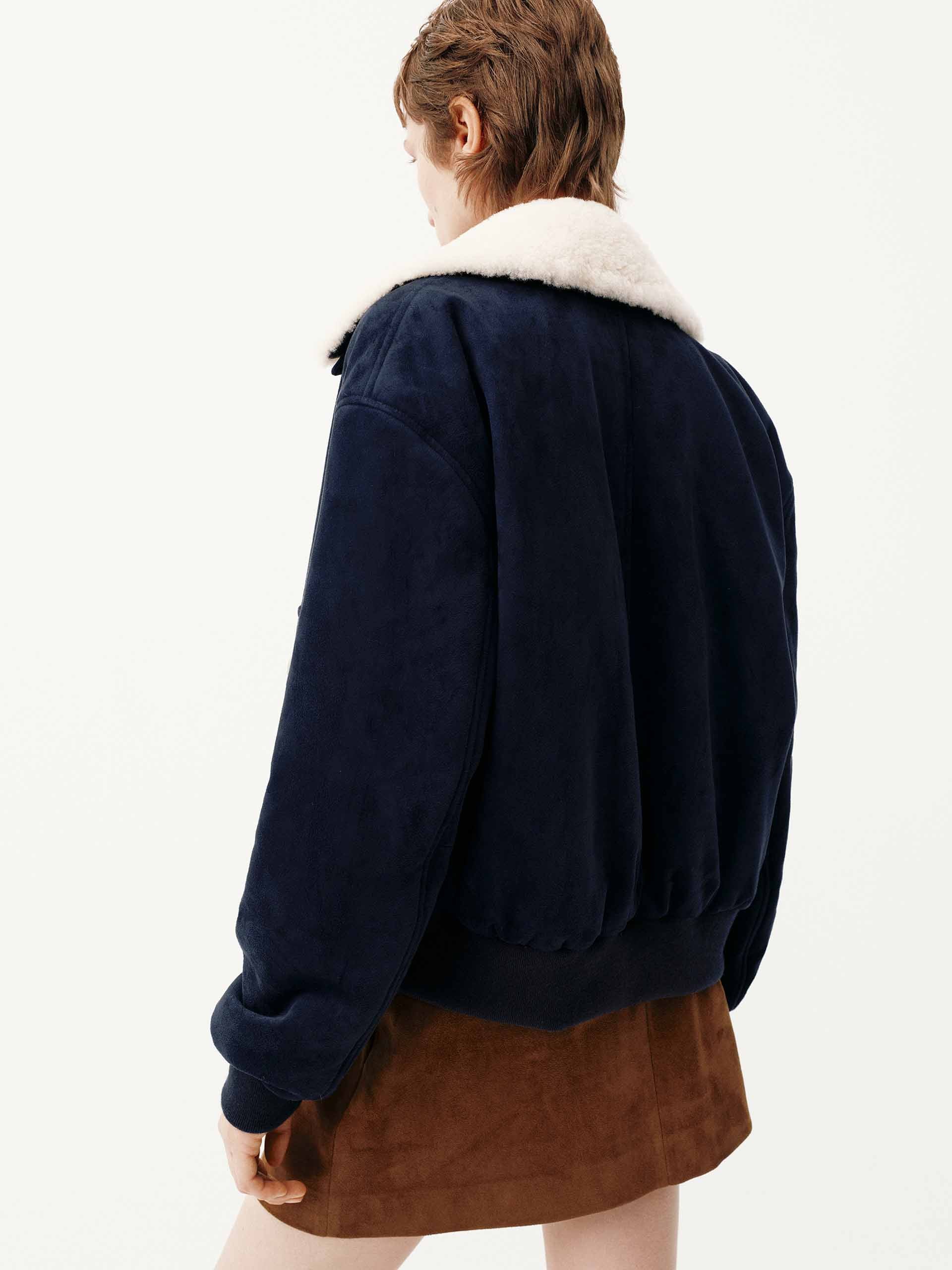 Faux Suede Cropped Coat - Image 6