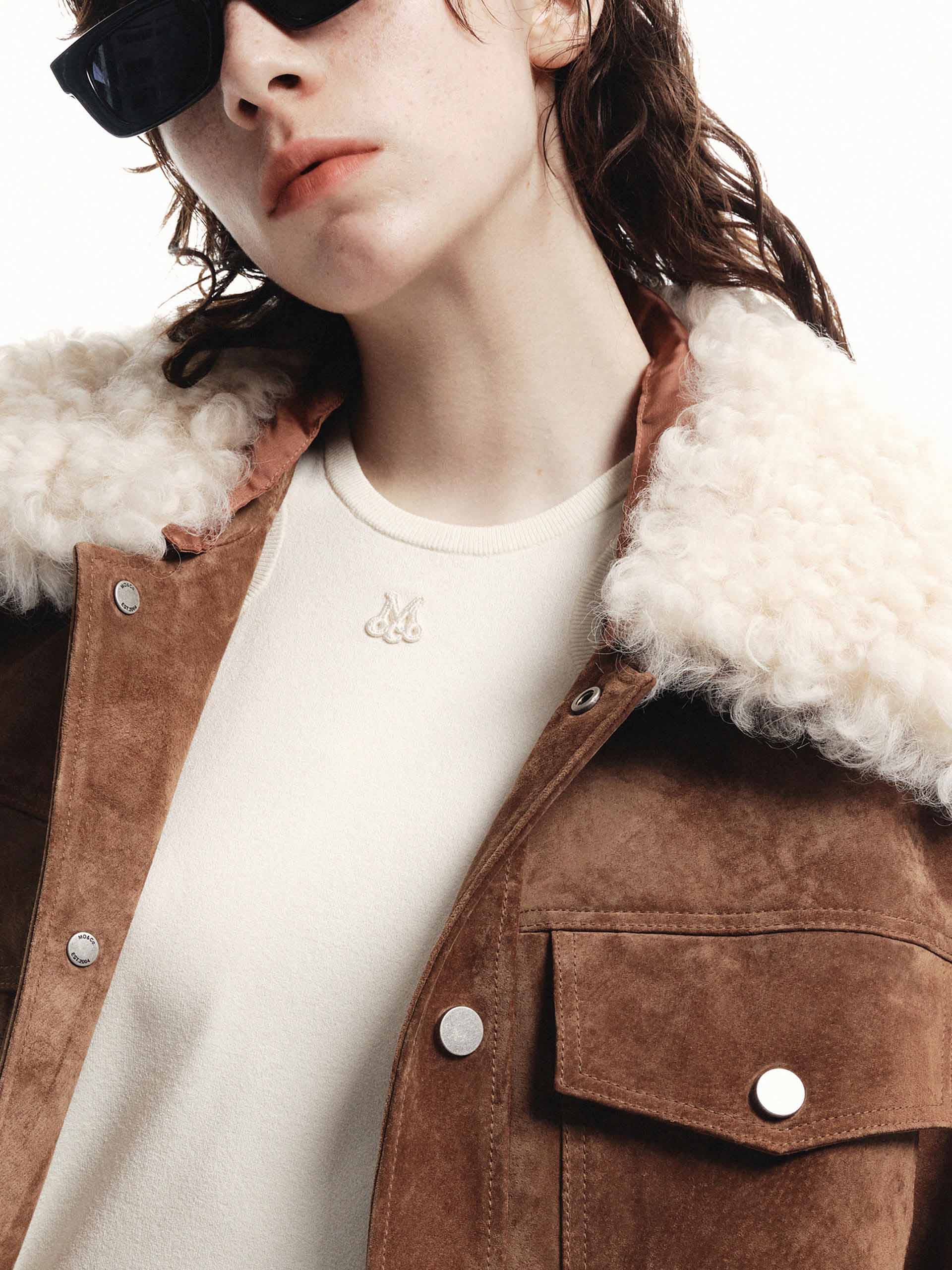Faux Suede Cropped Jacket - Image 6