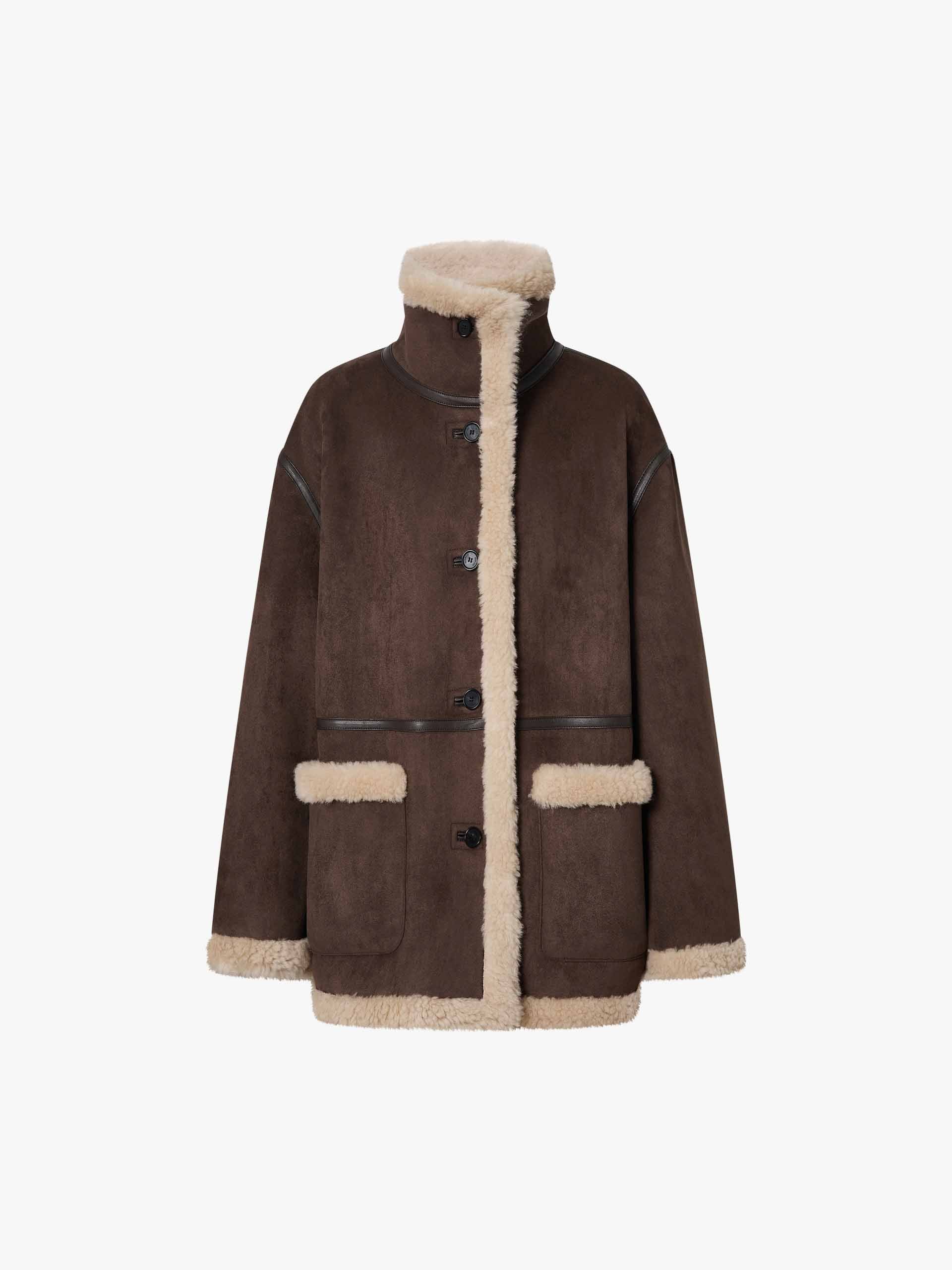 Faux Suede Fur Lining Coat - Image 5