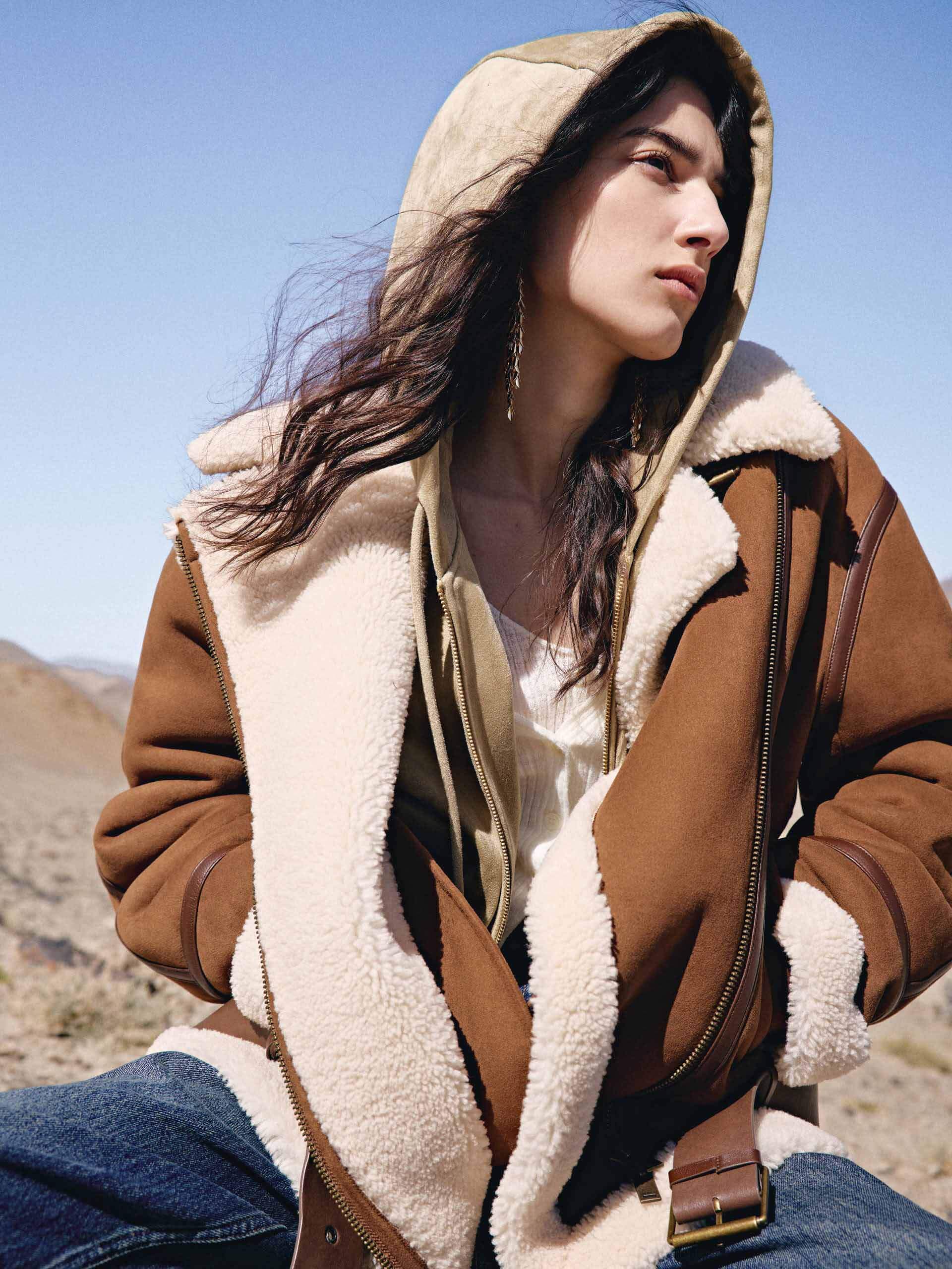 Faux Suede Fuzzy Inner Coat - Image 7