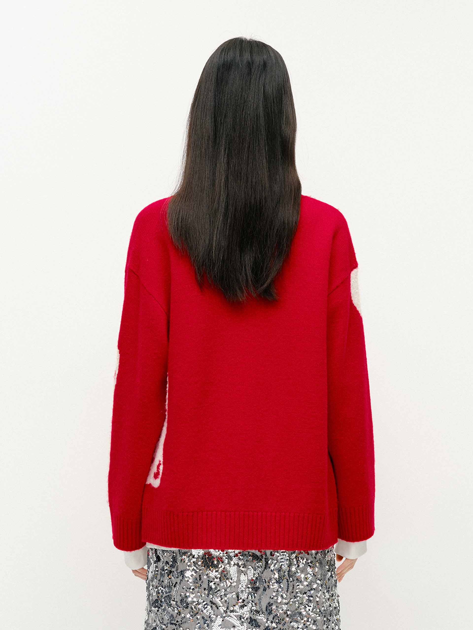Fish Pattern Knit Cardigan - Image 3