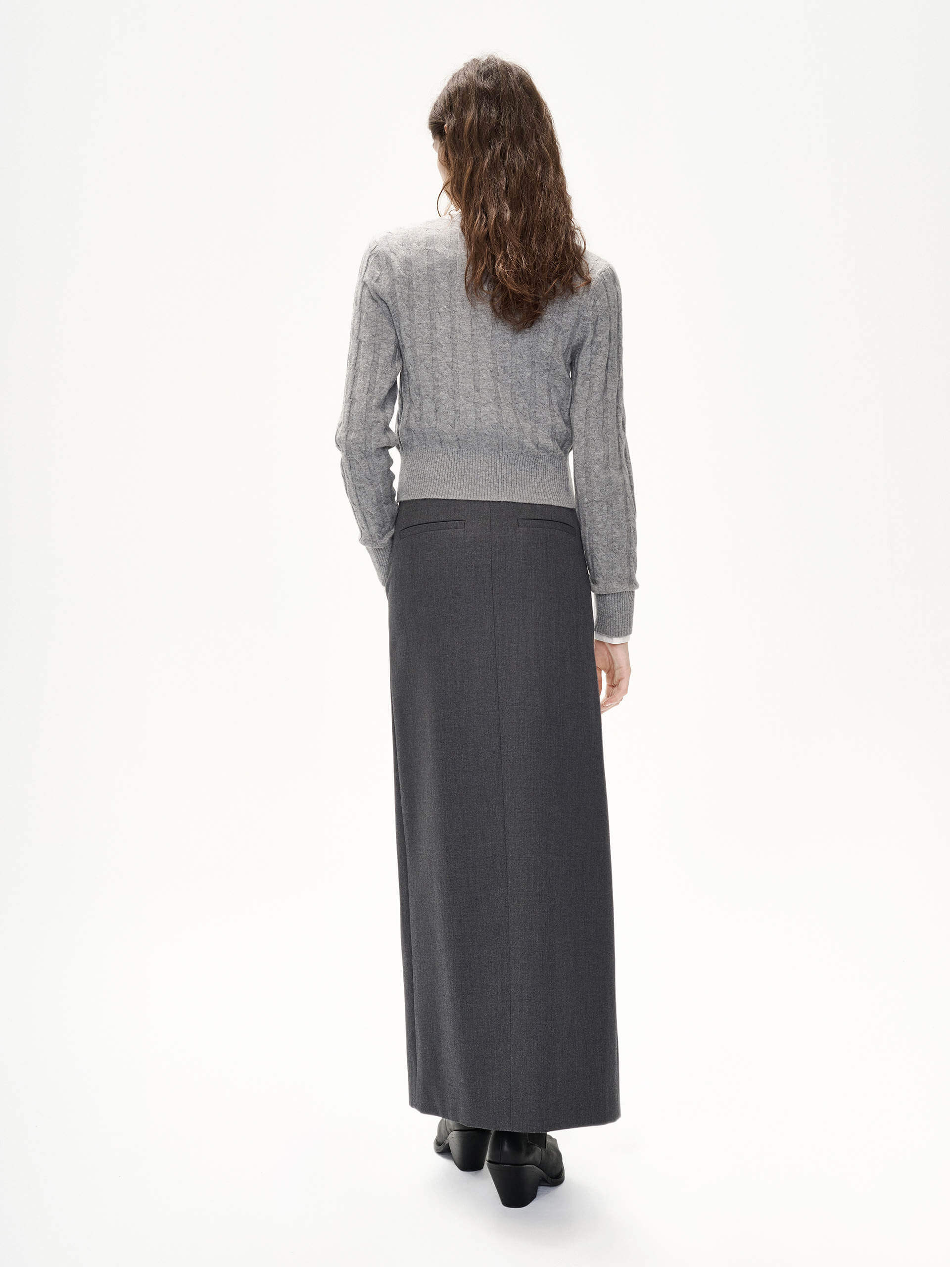 Fitted Crew Neck Cardigan - Image 3