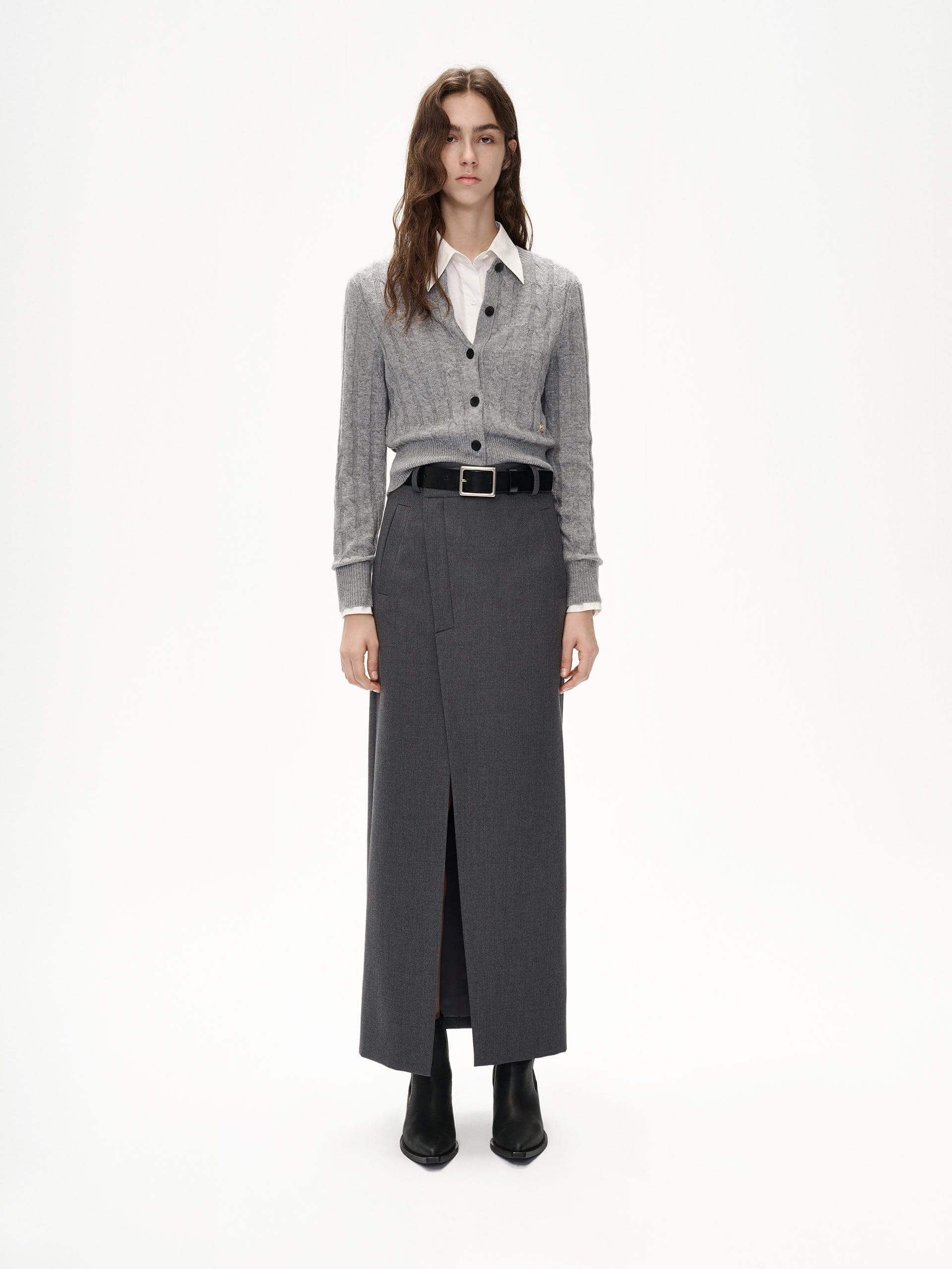 Fitted Crew Neck Cardigan - Image 6