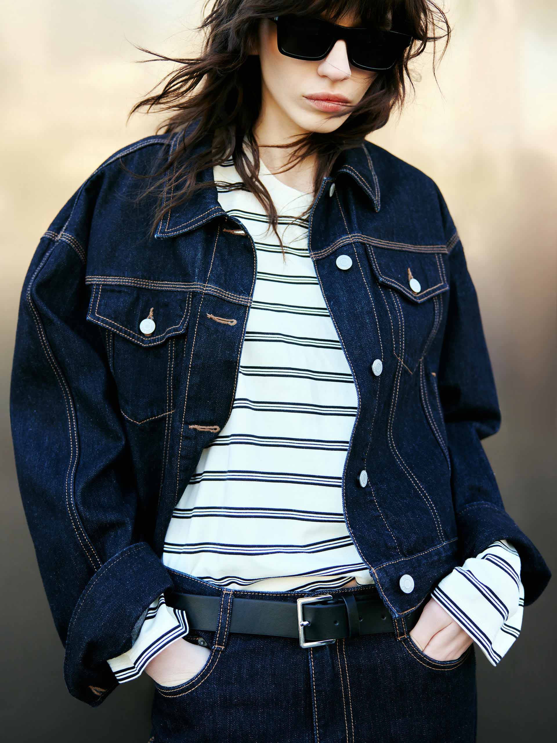 Fitted Denim Jacket - Image 7
