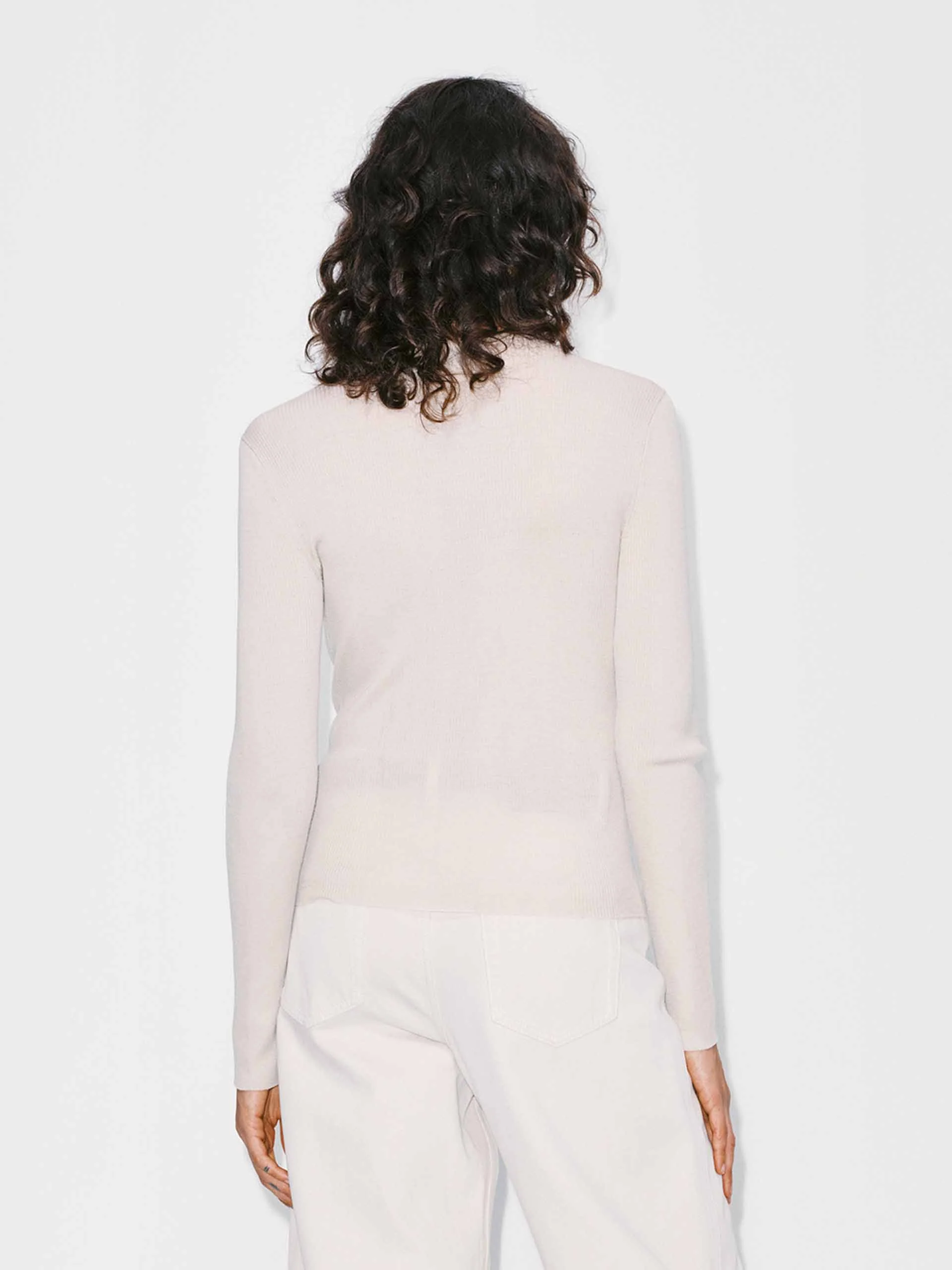 Fitted Layered Wool Cardigan - Image 6