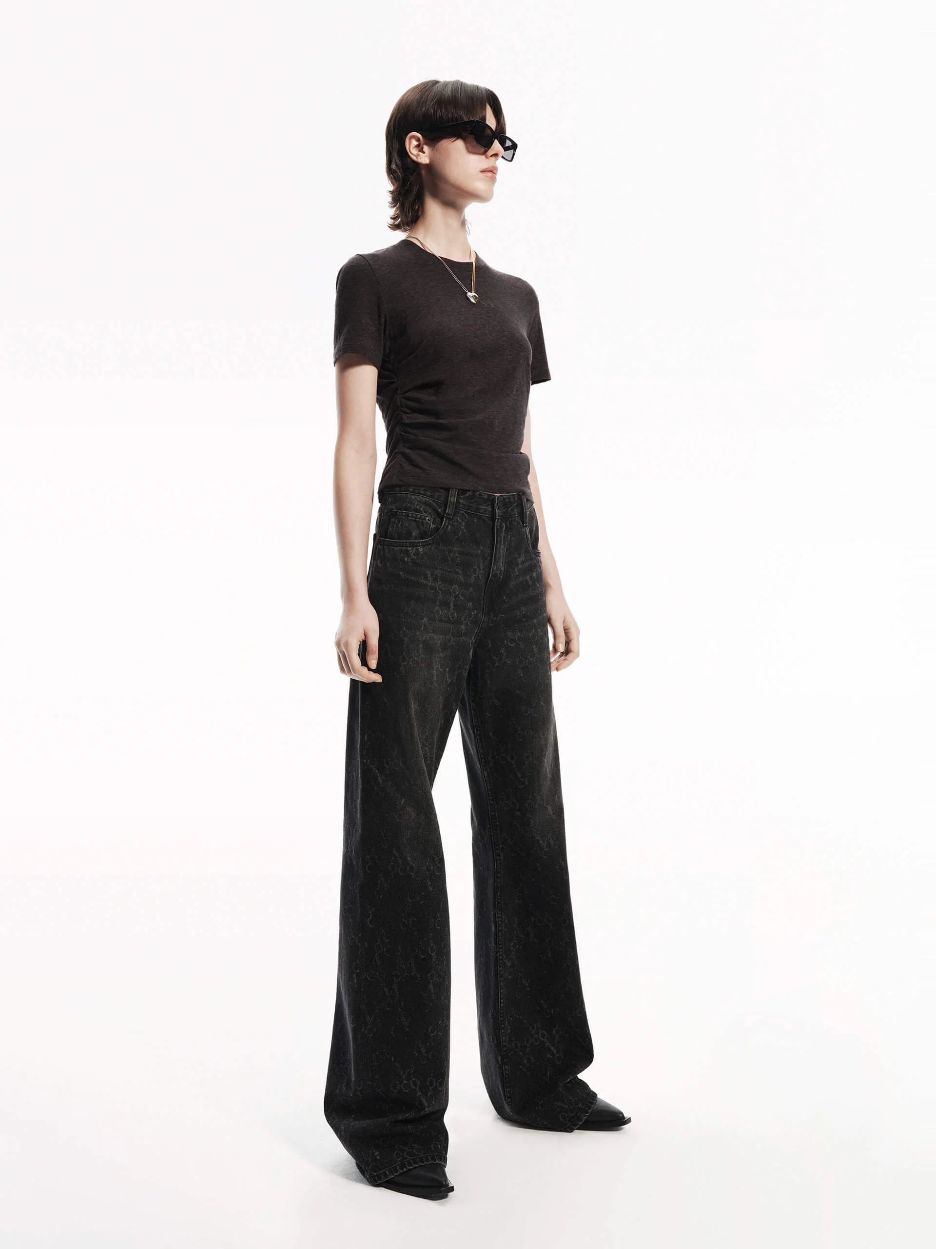 Fitted Side Pleated T-shirt - Image 8