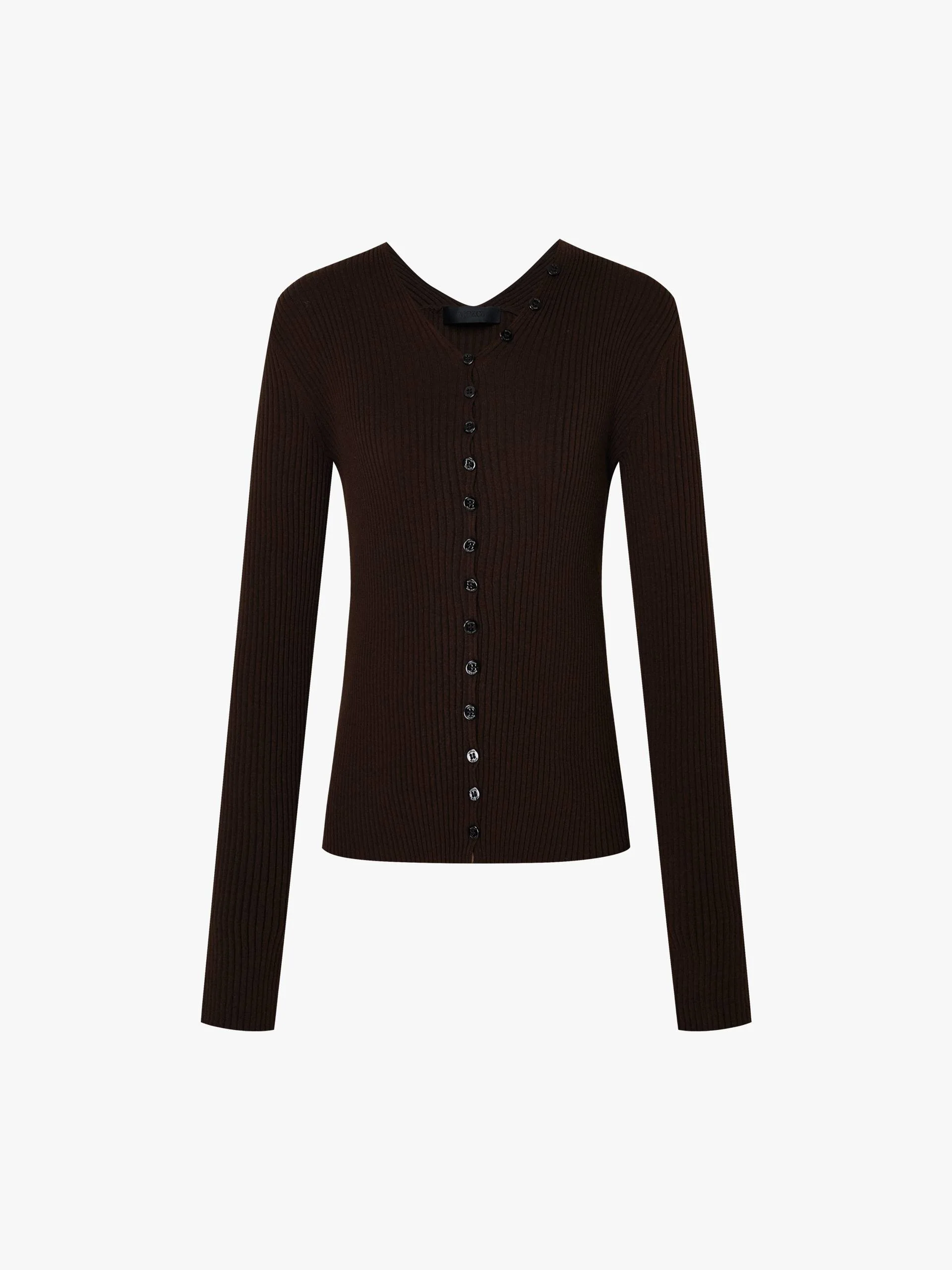 Fitted V-neck Button Cardigan - Image 5