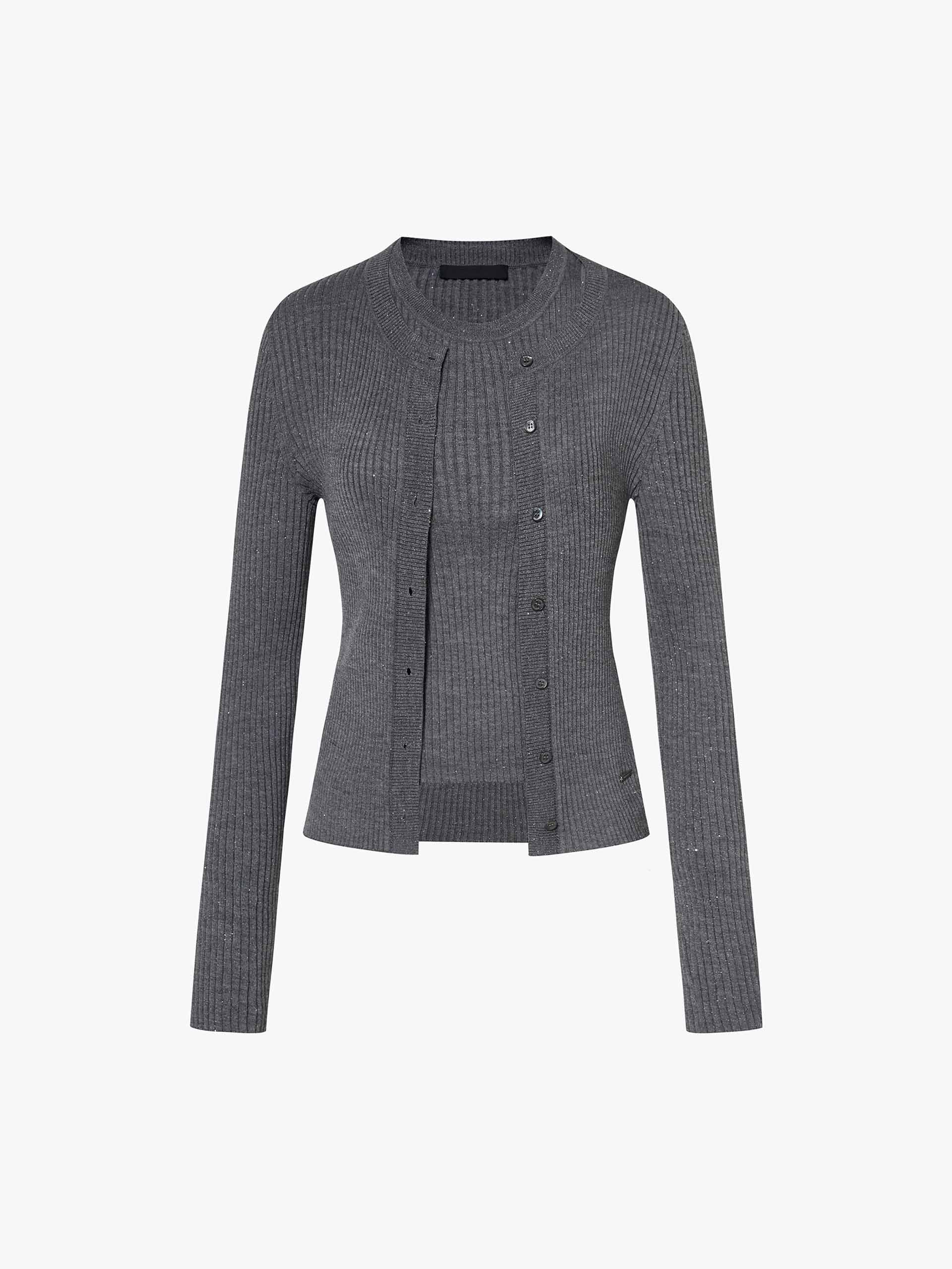 Fitted Wool Blend Cardigan - Image 5