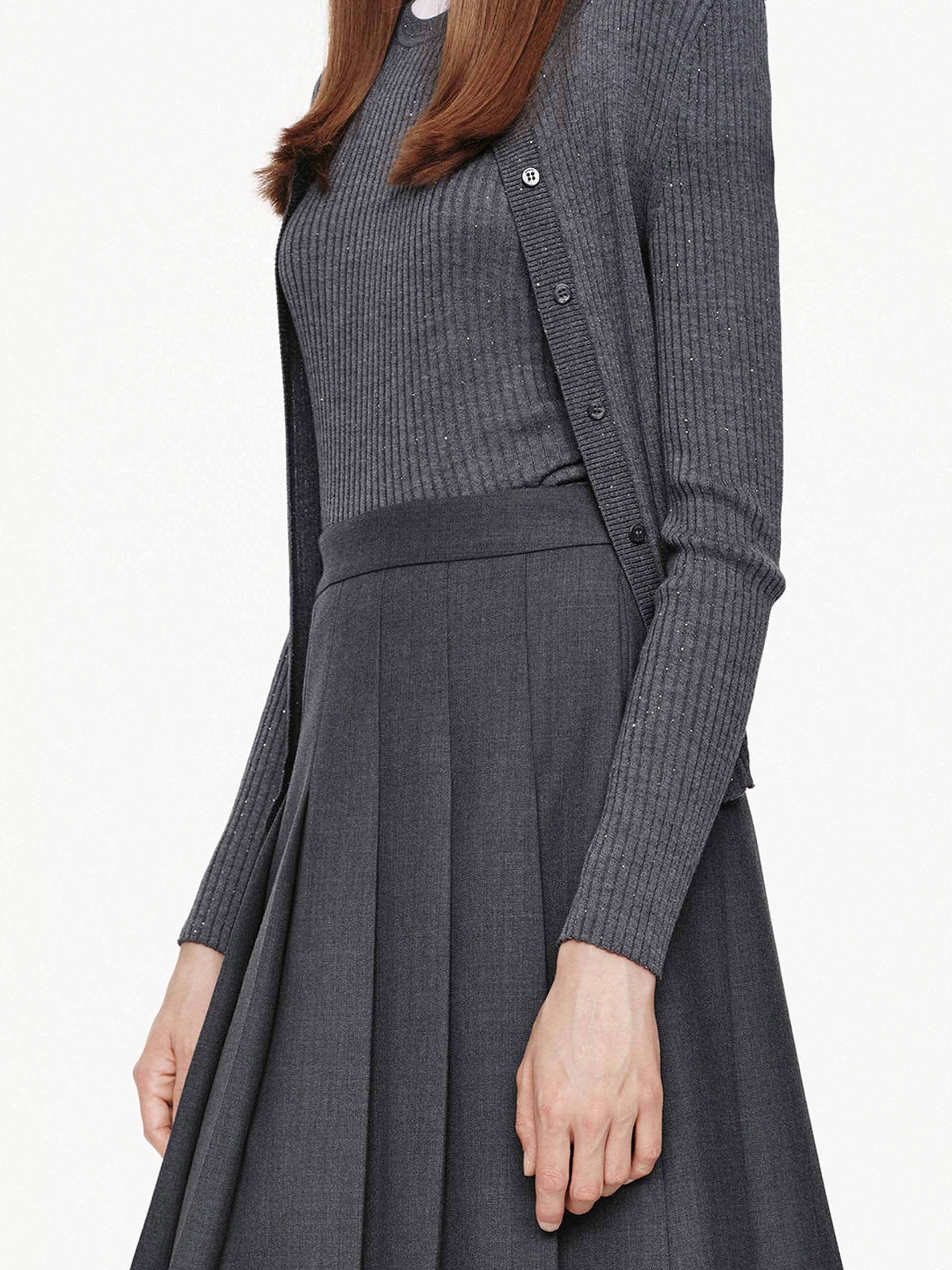 Fitted Wool Blend Cardigan - Image 8
