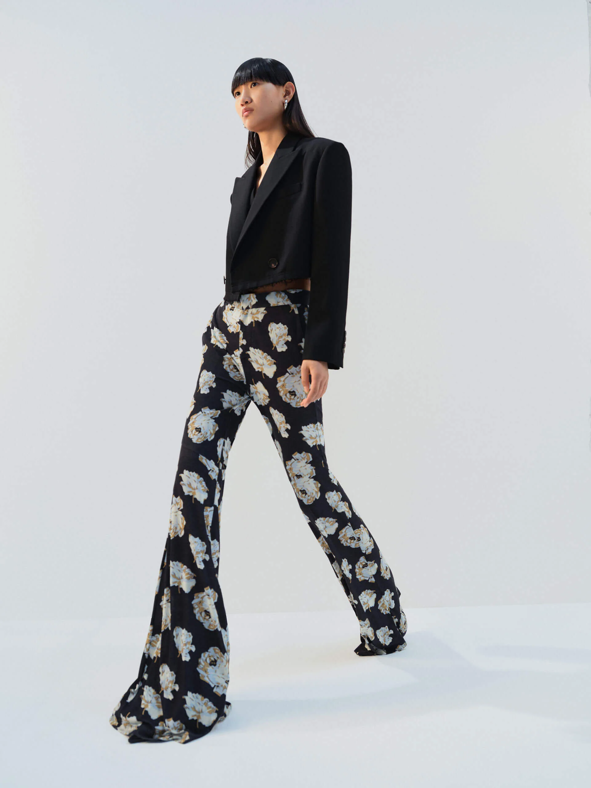 Floral Printed Flared Pants - Image 2