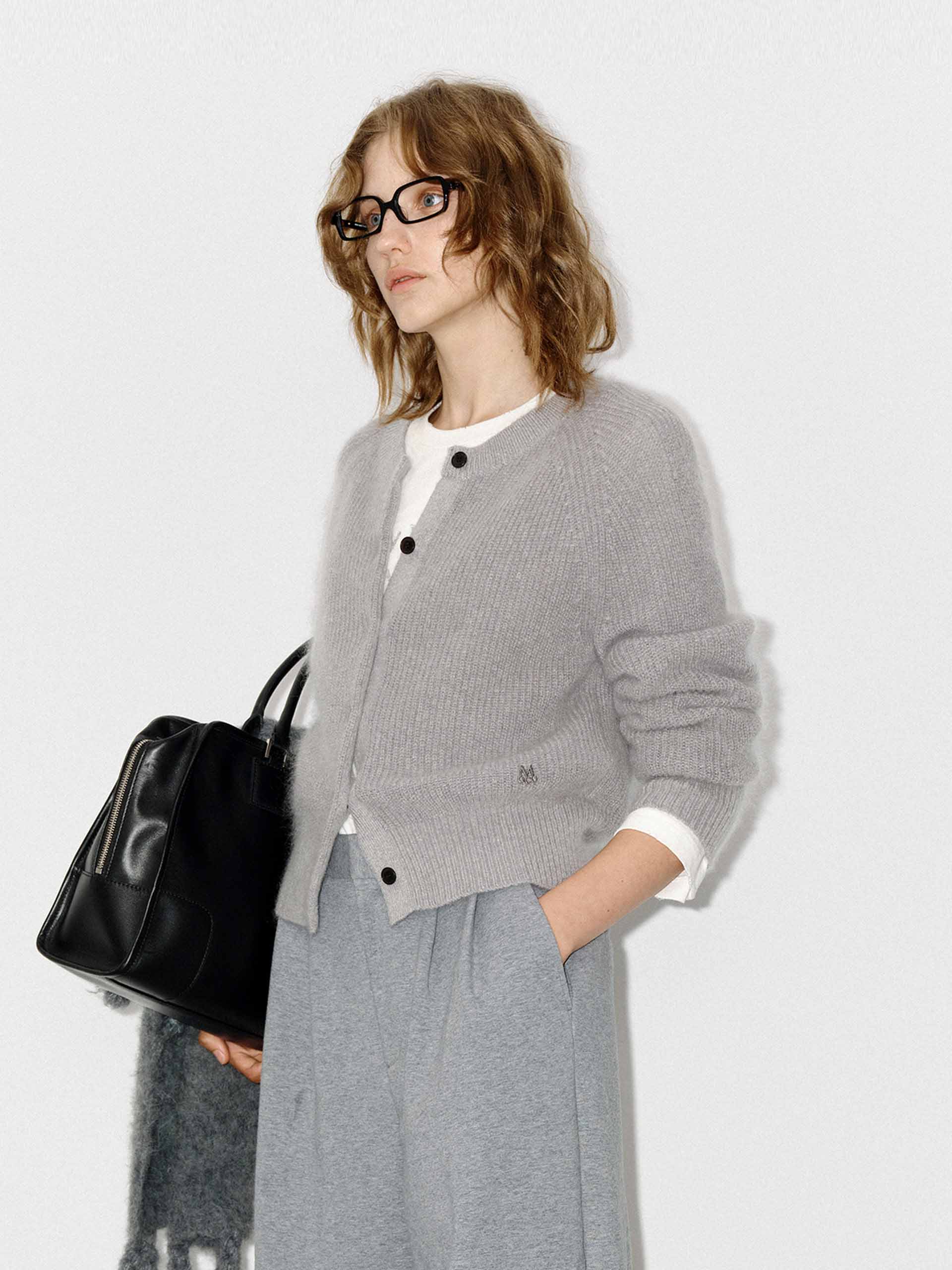 Fluffy Textured Knit Cardigan - Image 2