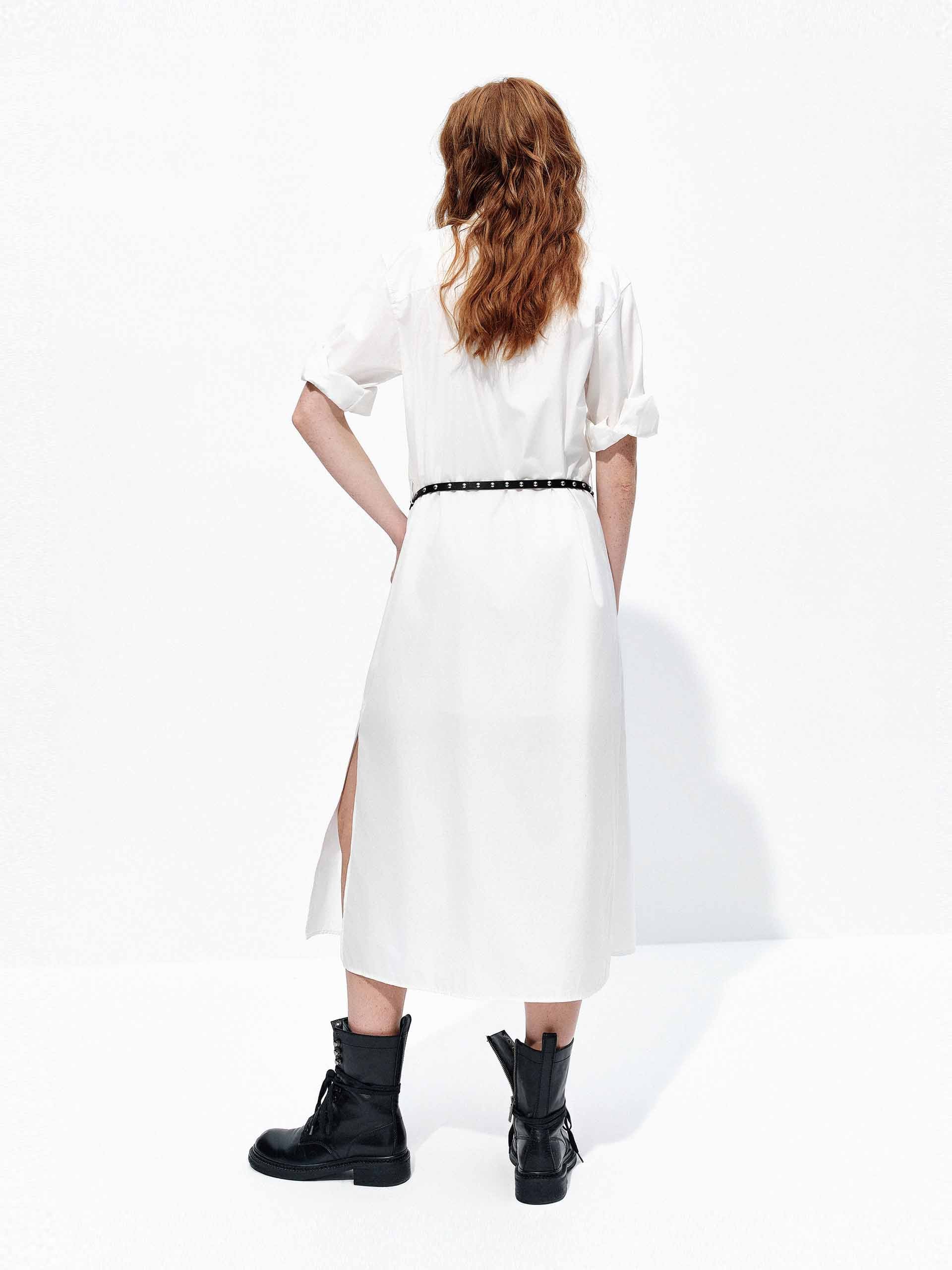 Front Button Shirt Dress - Image 3