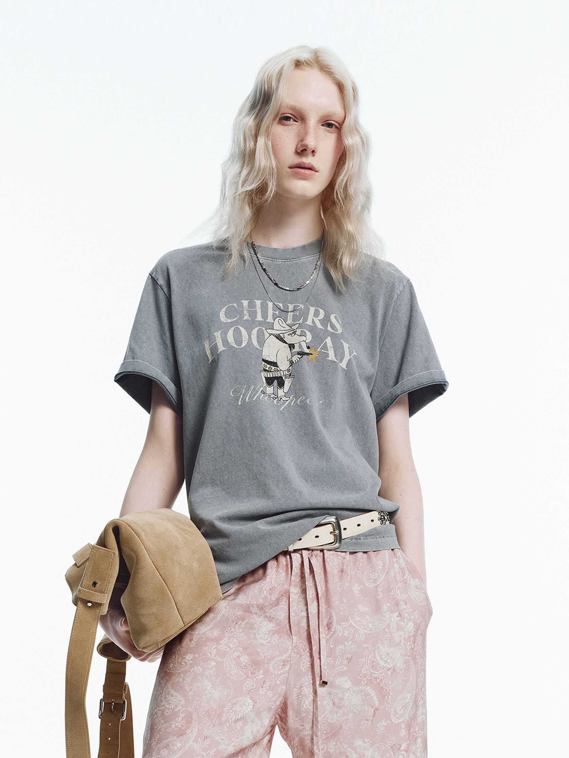 Front Cartoon Cotton T-shirt