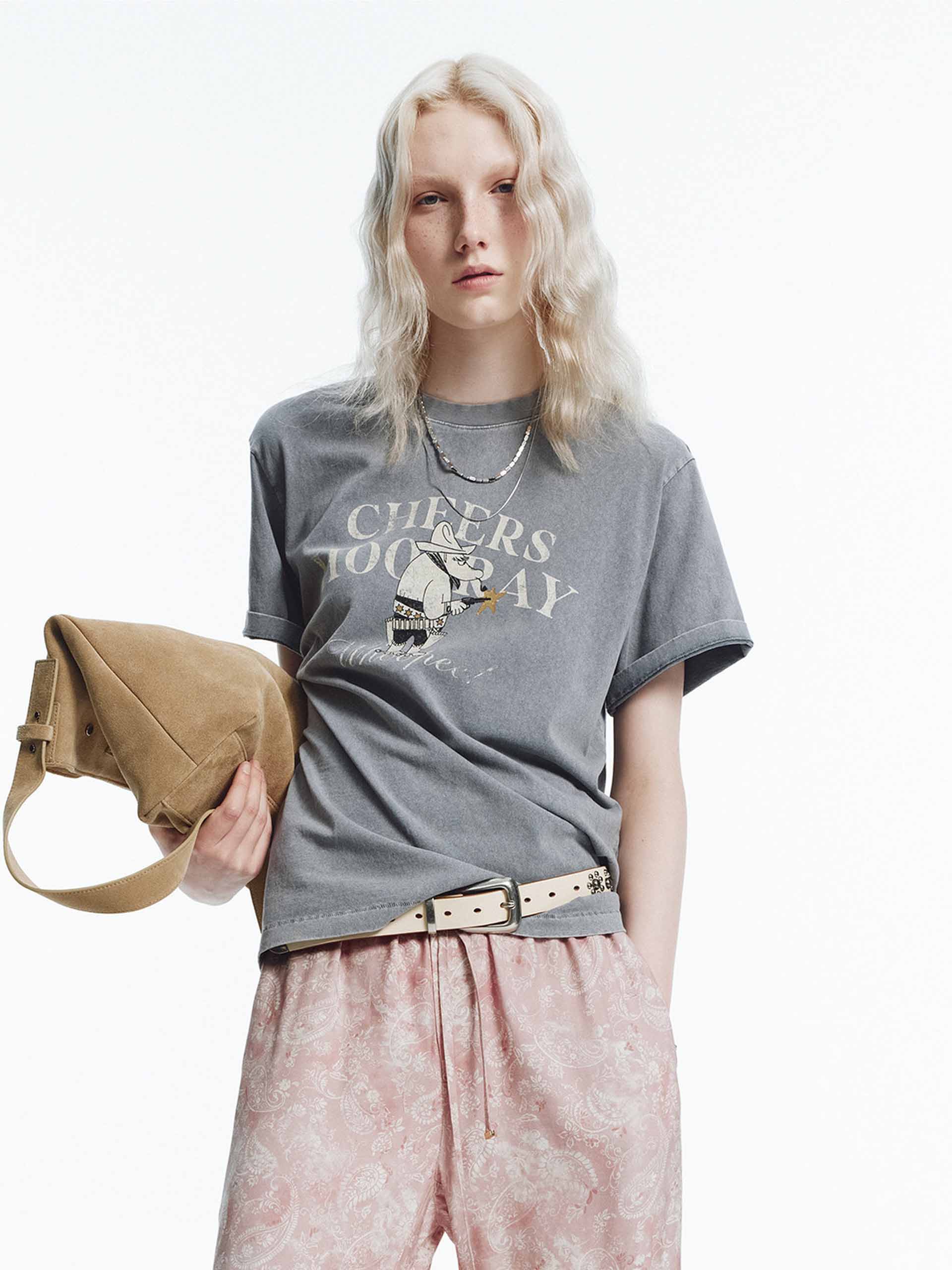 Front Cartoon Cotton T-shirt - Image 8