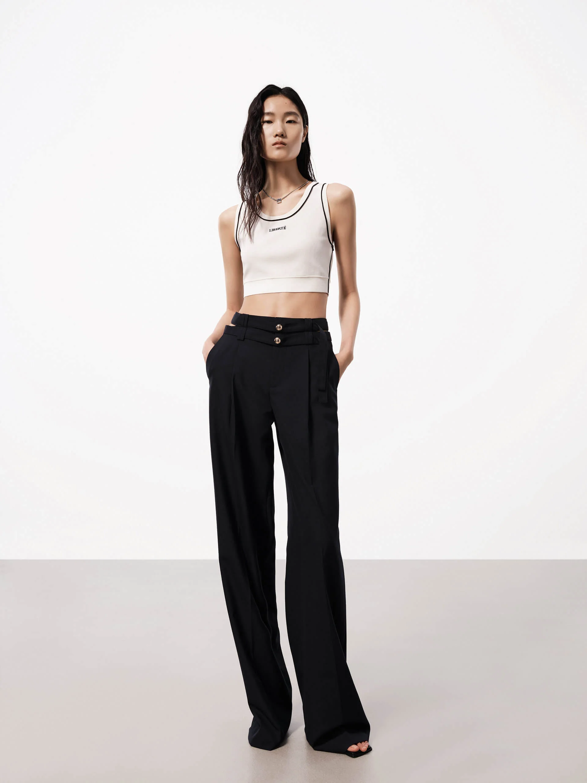 Front Letter Cropped Tank - Image 14