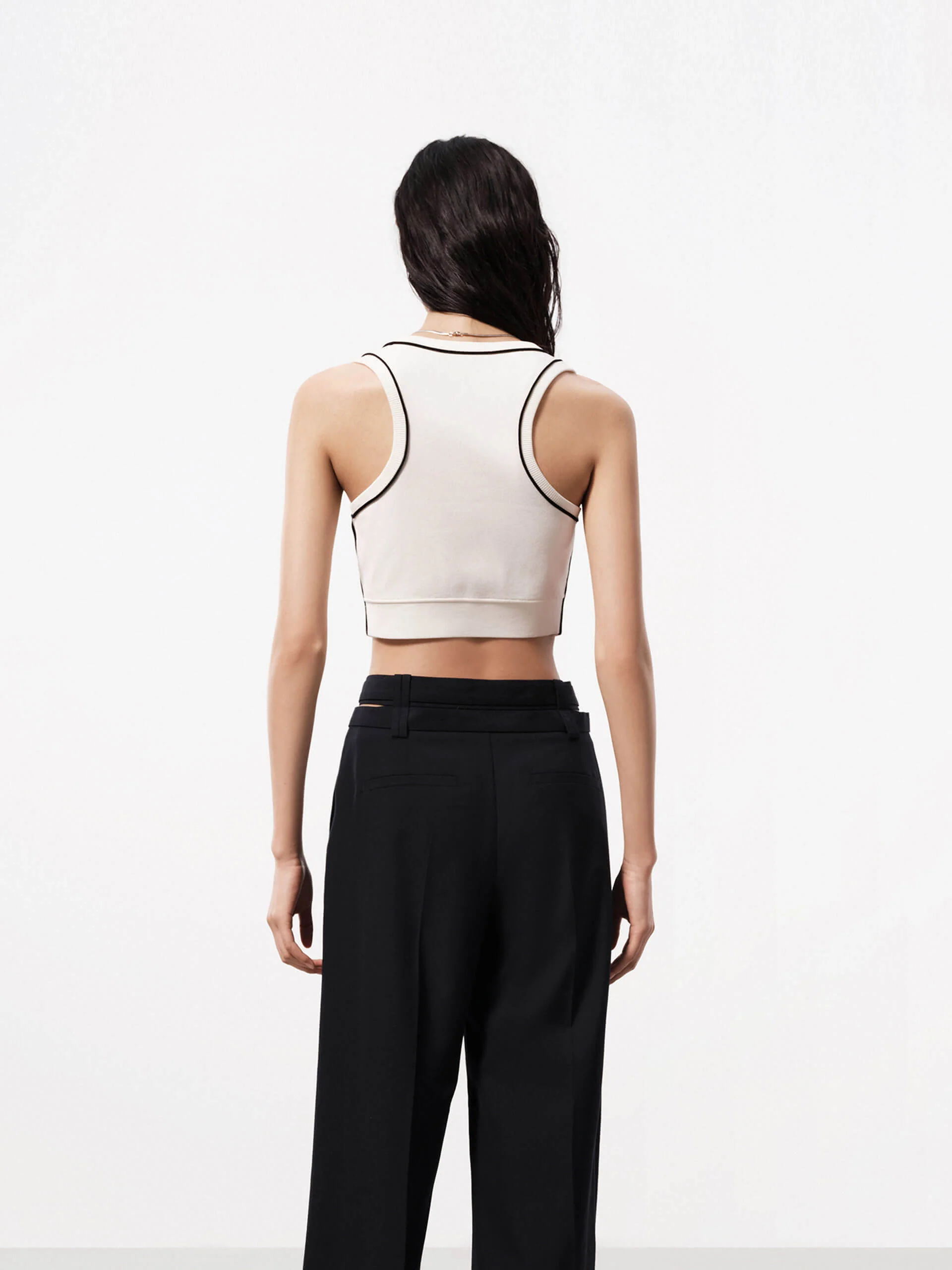 Front Letter Cropped Tank - Image 16
