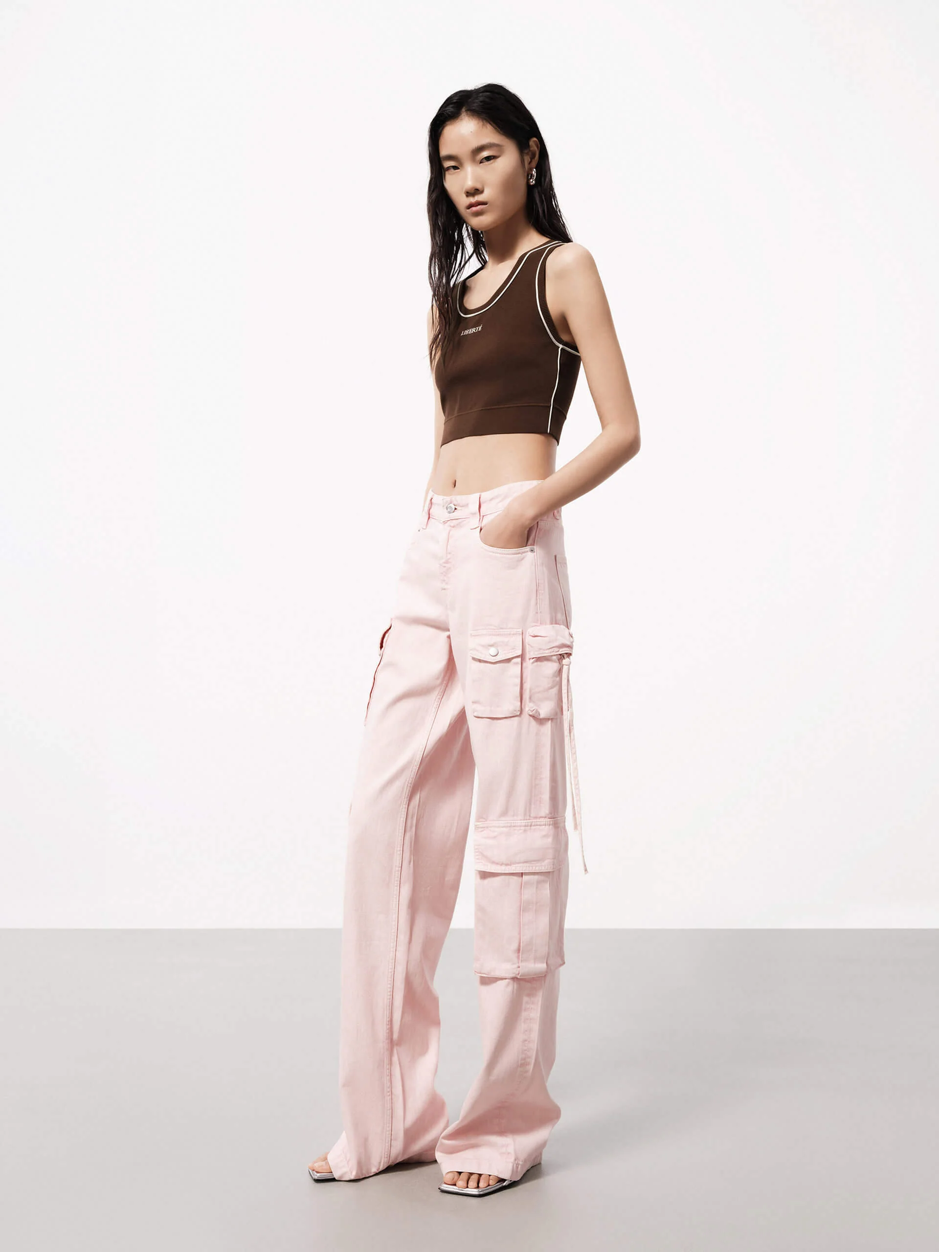 Front Letter Cropped Tank - Image 22