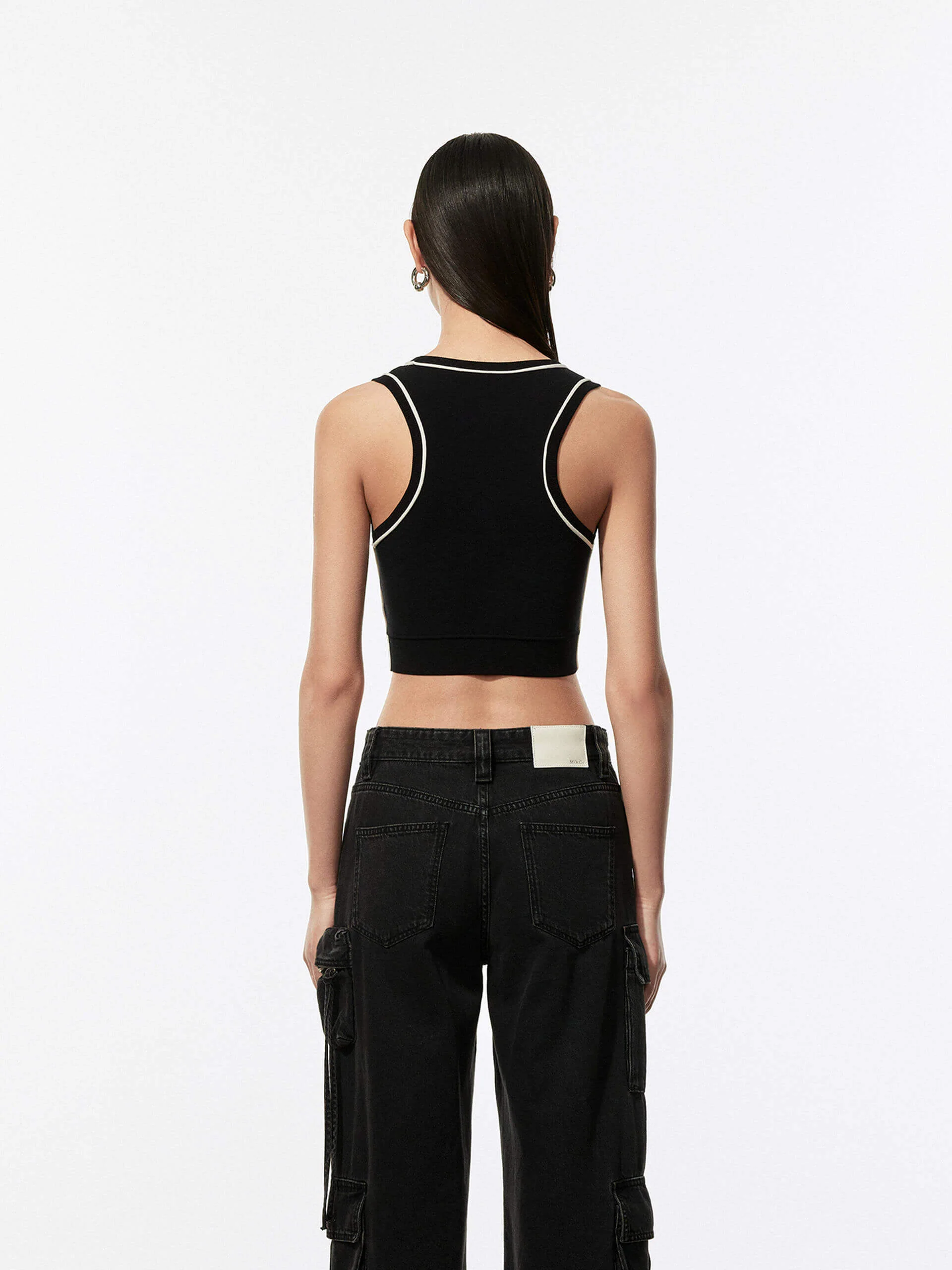 Front Letter Cropped Tank - Image 8
