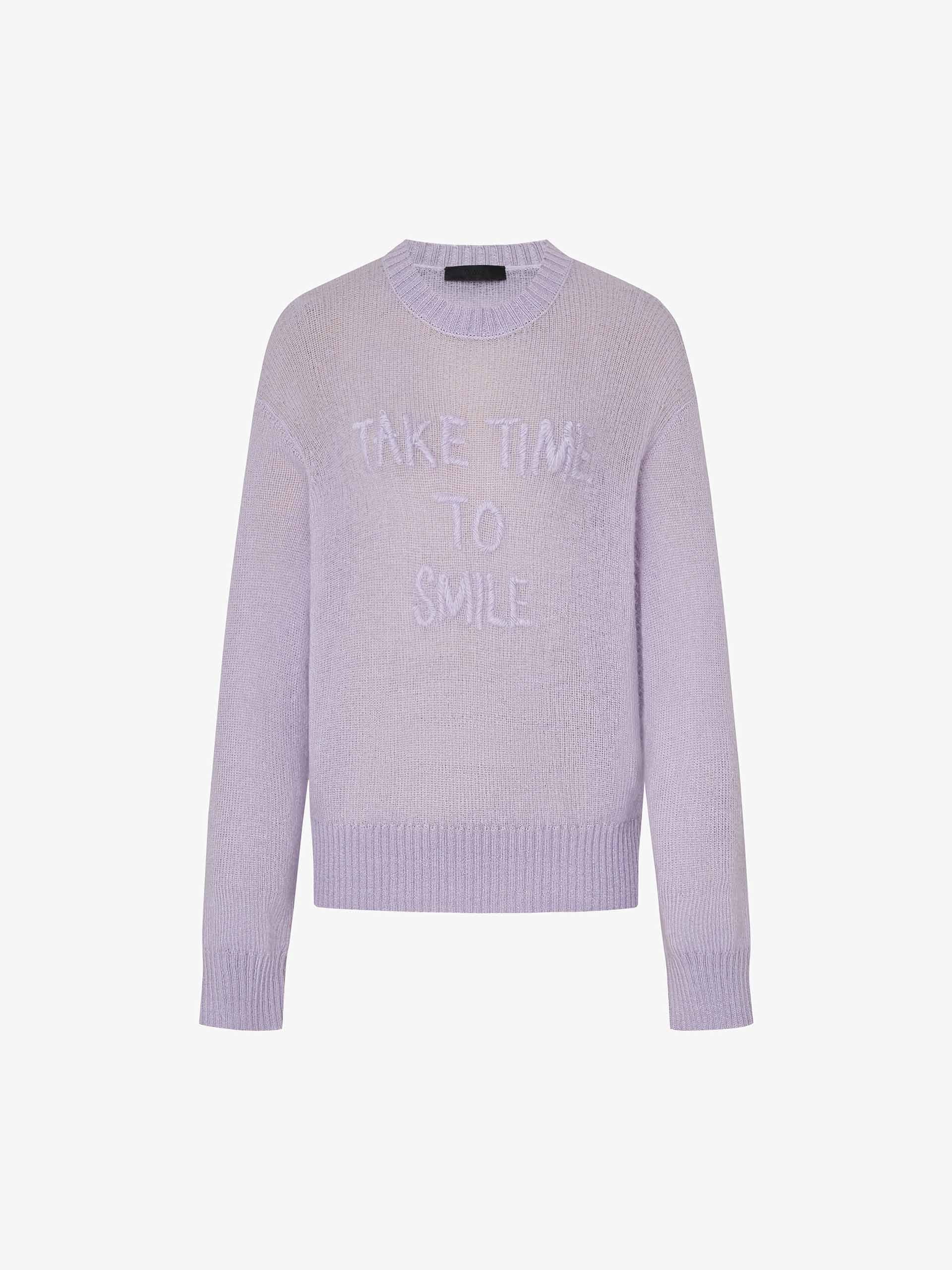 Front Letter Embroidery Sweater - Image 13