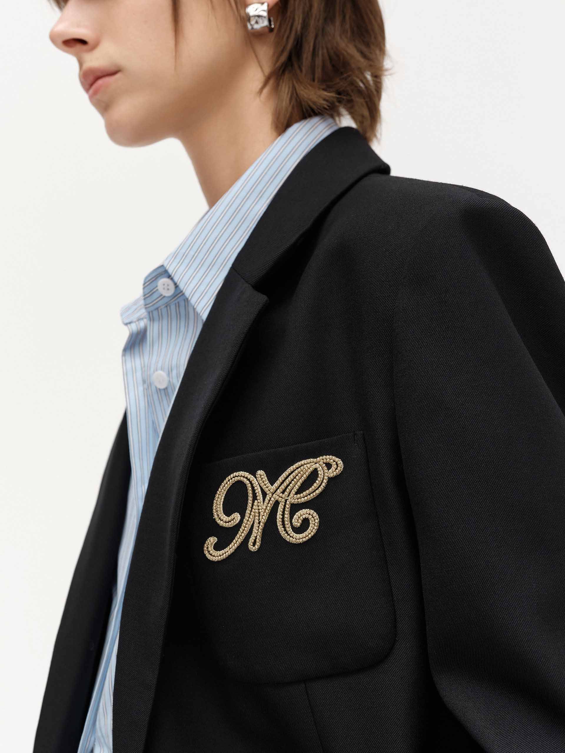 Front Logo Tailored Blazer - Image 9