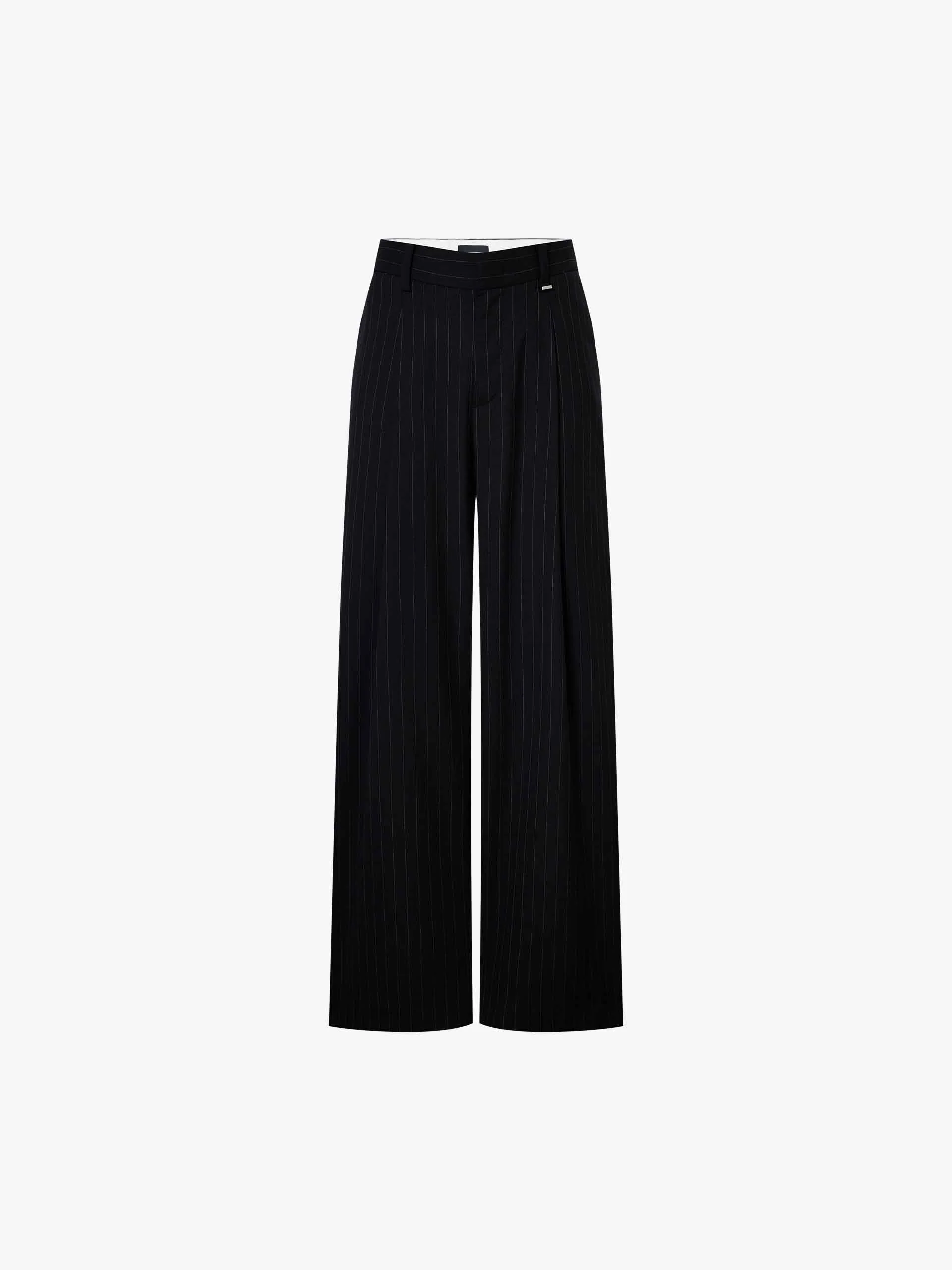 Front Pleated Pinstripe Pants - Image 5
