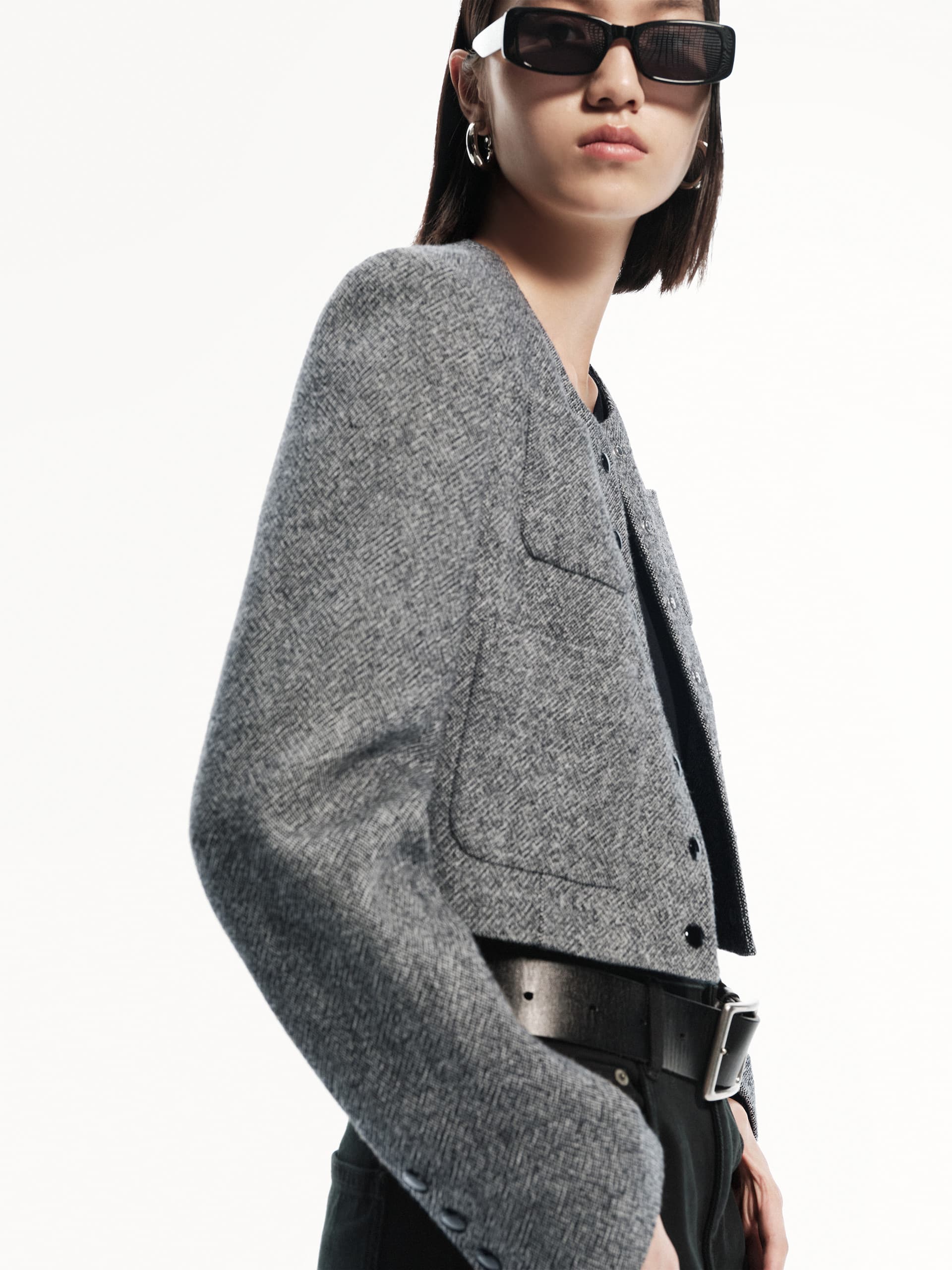 Front Pocket Cropped Jacket - Image 6