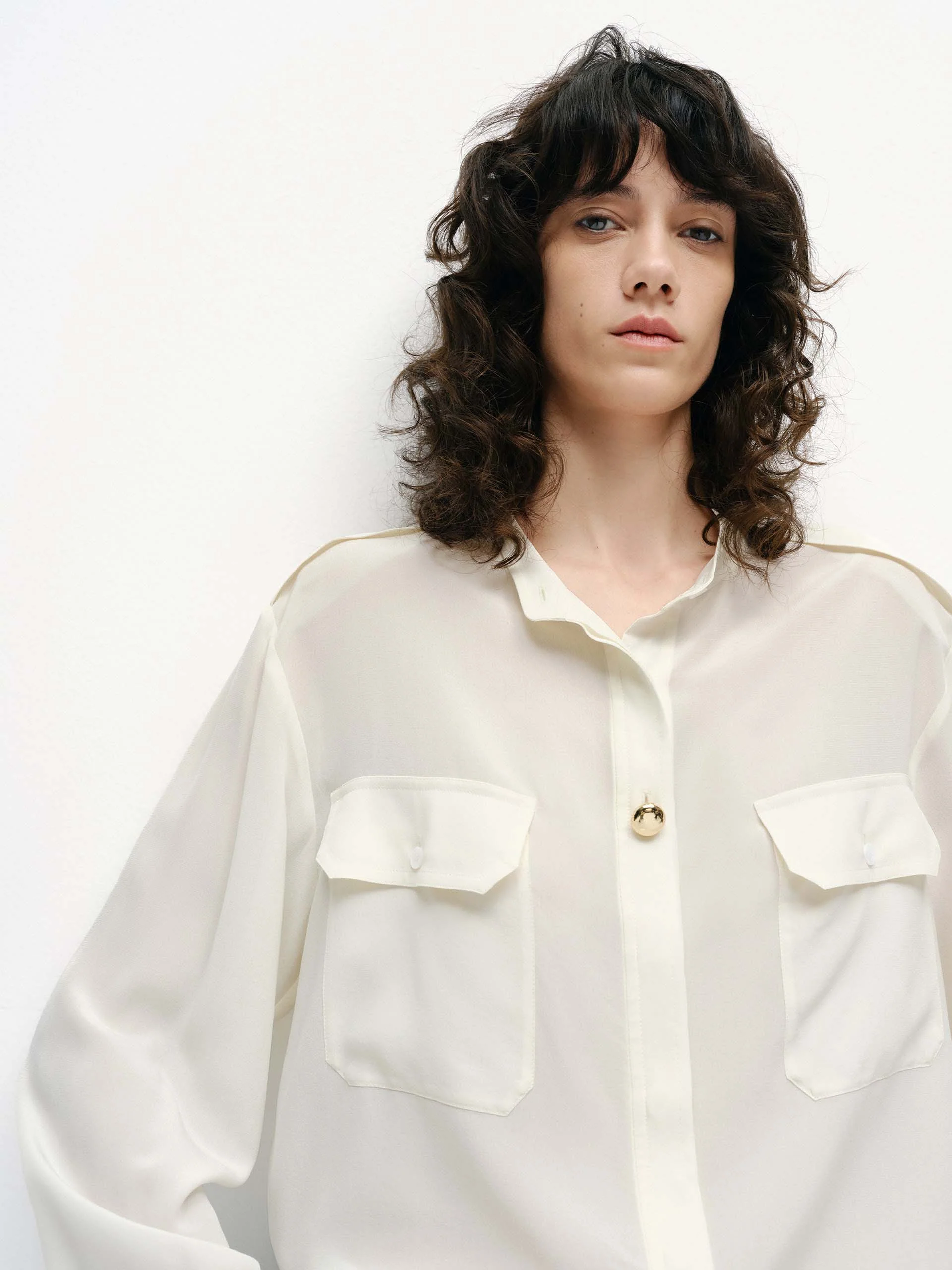 Front Pocket Silk Top - Image 2