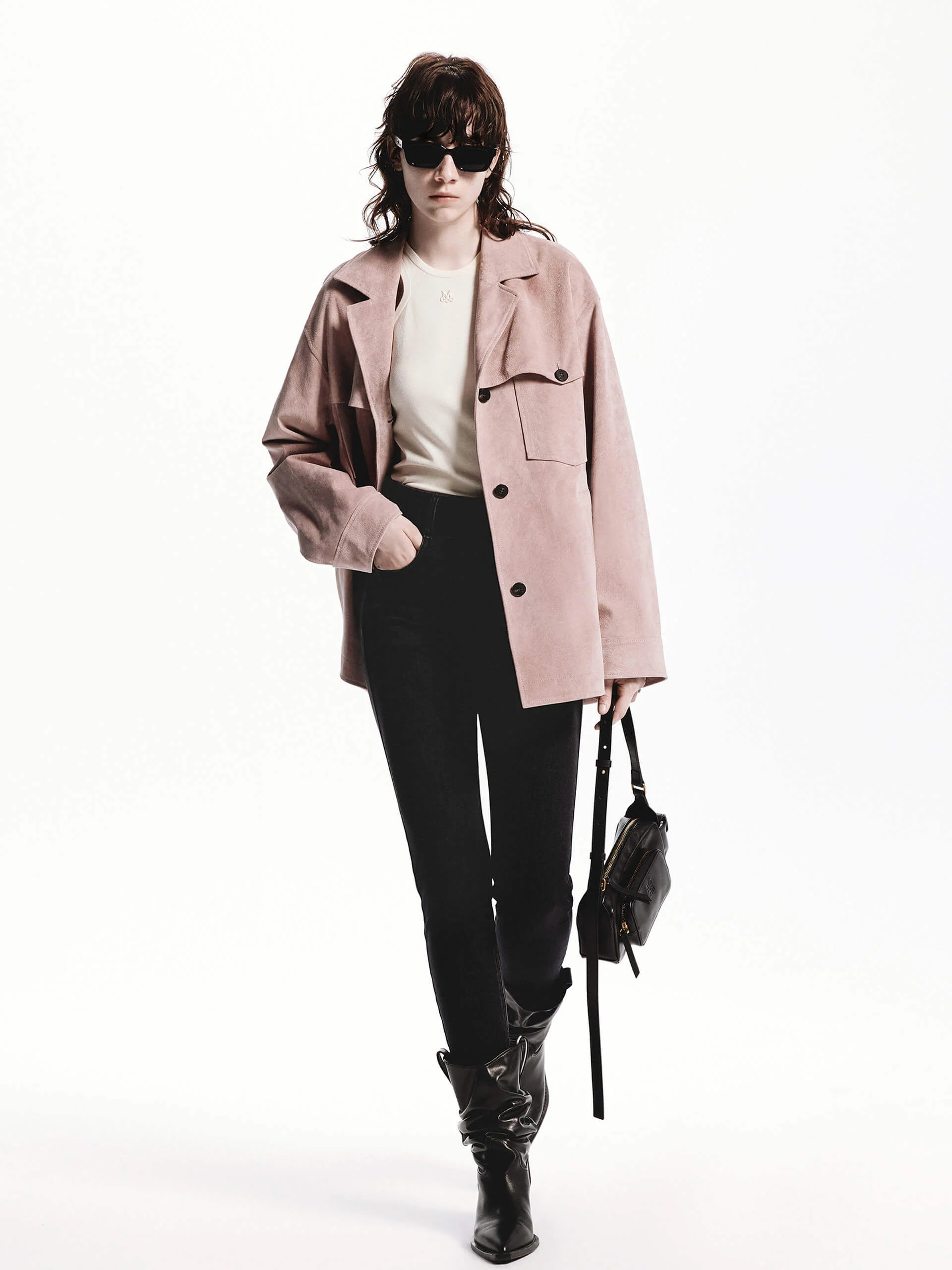 Front Pocket Suede Coat - Image 11