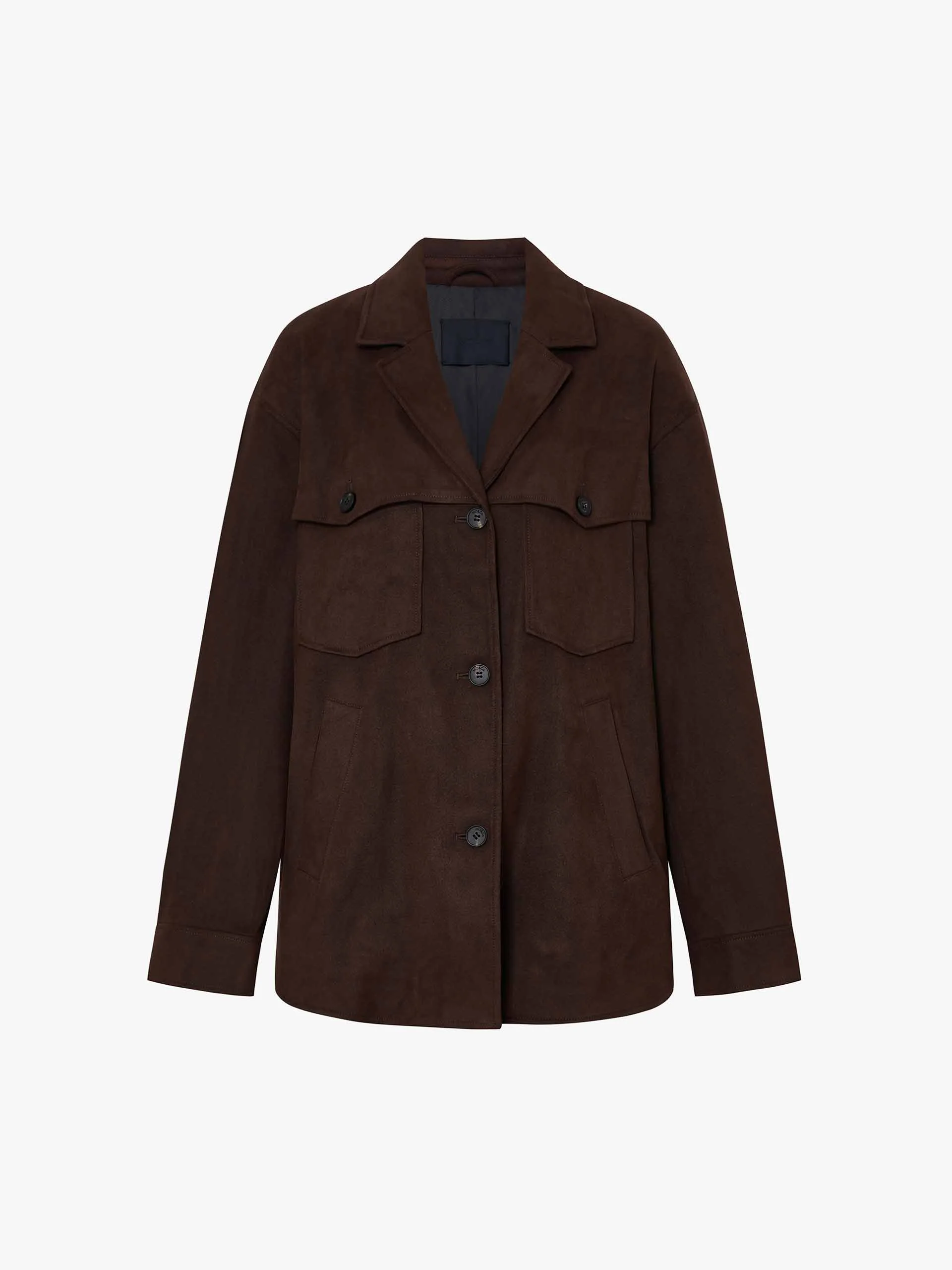 Front Pocket Suede Coat - Image 5