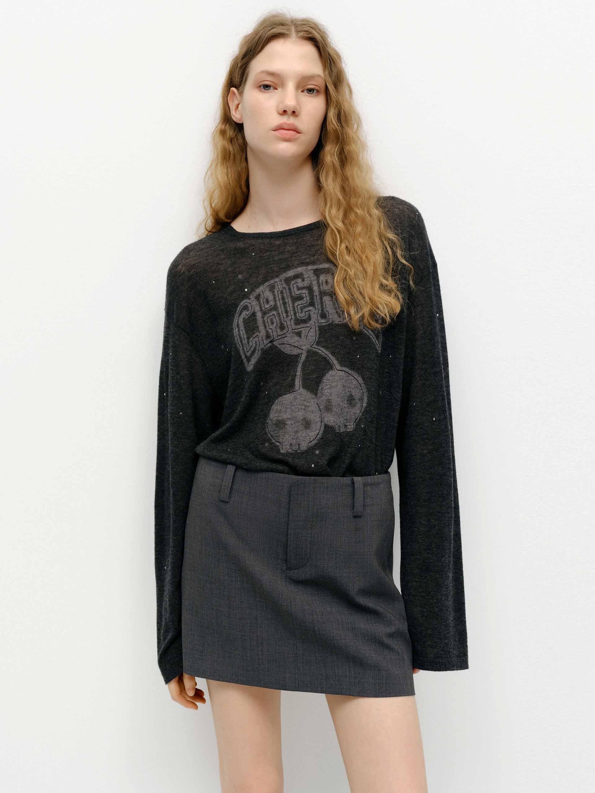 Front Print Wool Sweater - Image 2