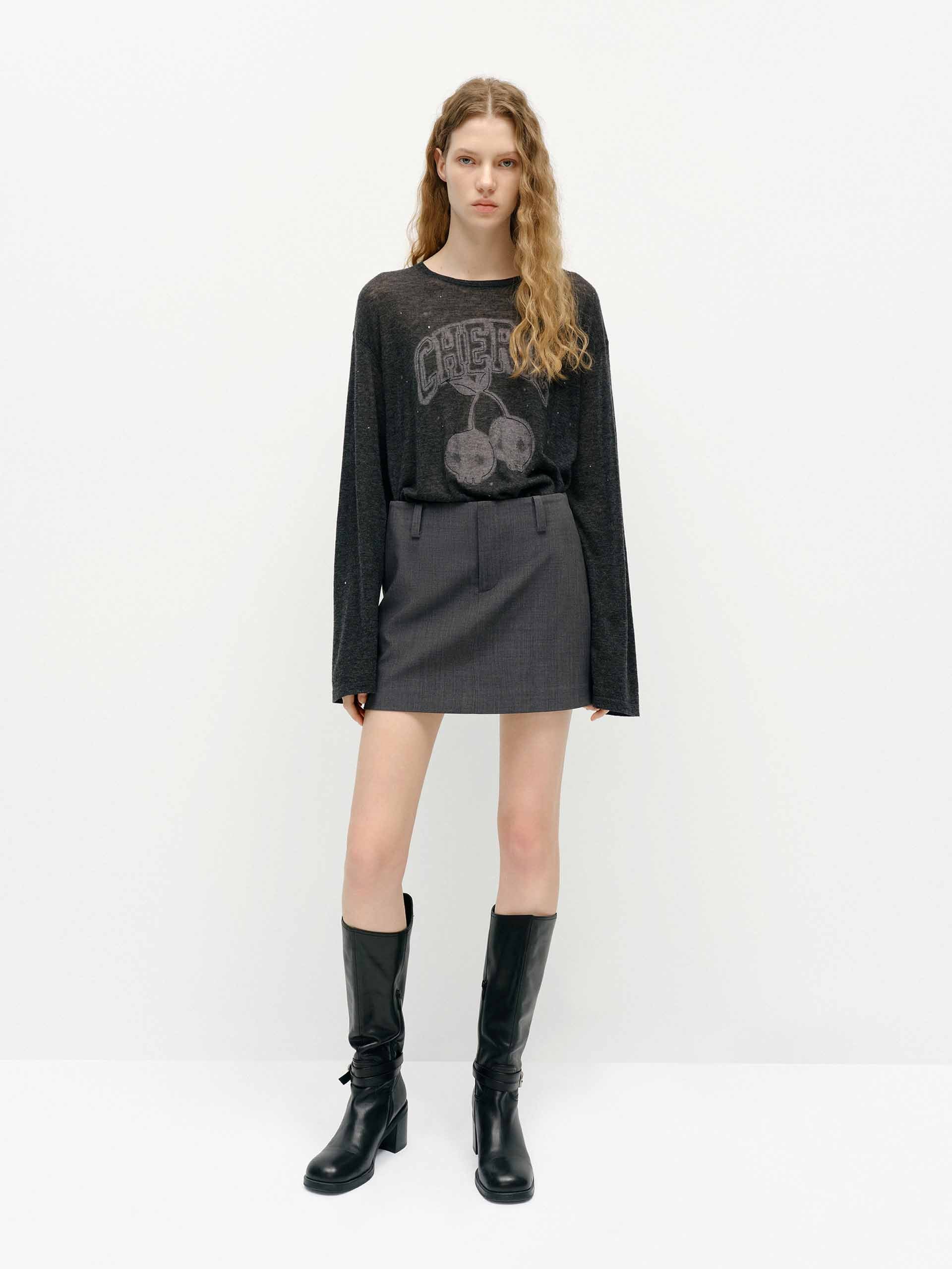 Front Print Wool Sweater - Image 6