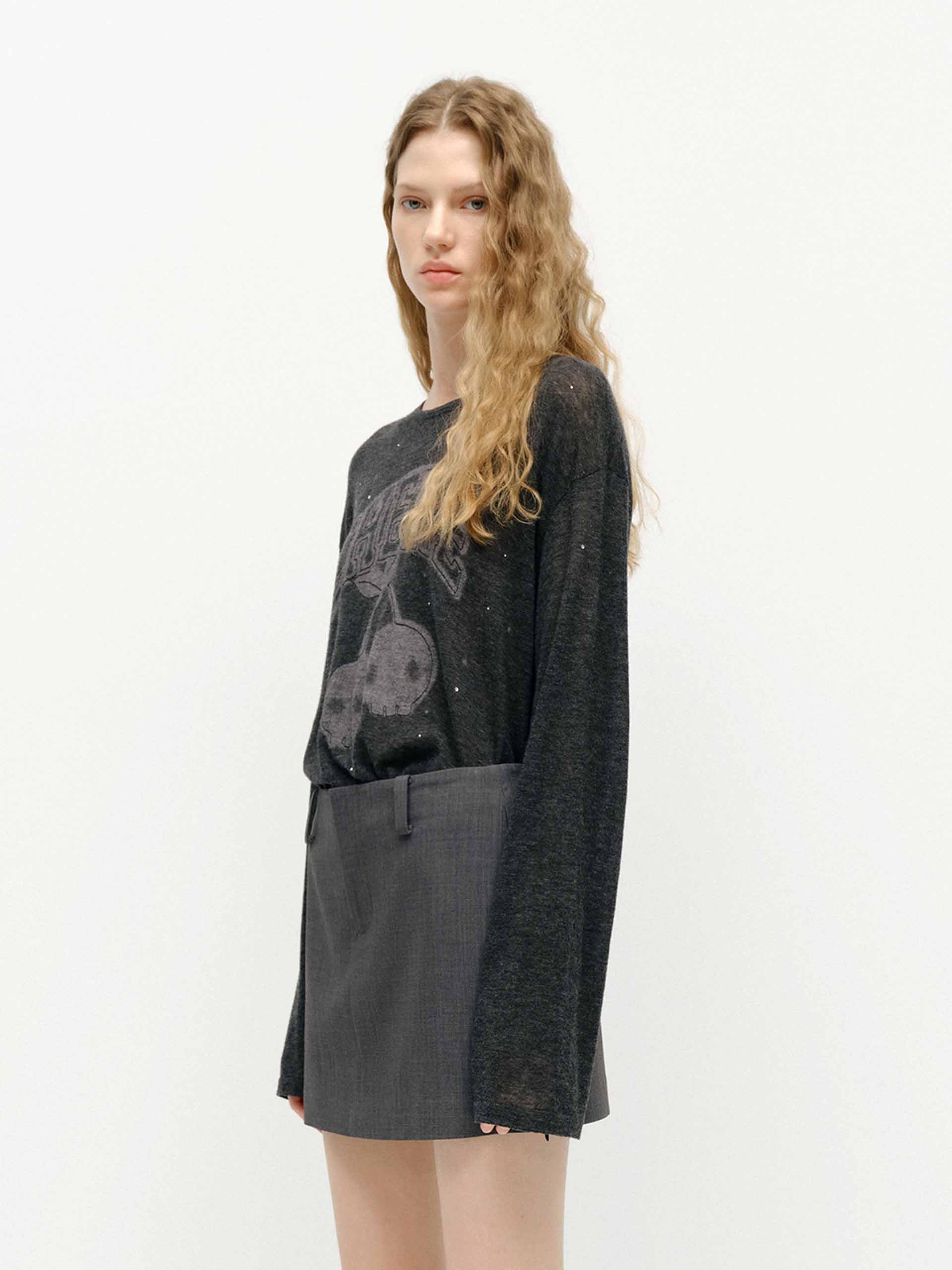 Front Print Wool Sweater - Image 8