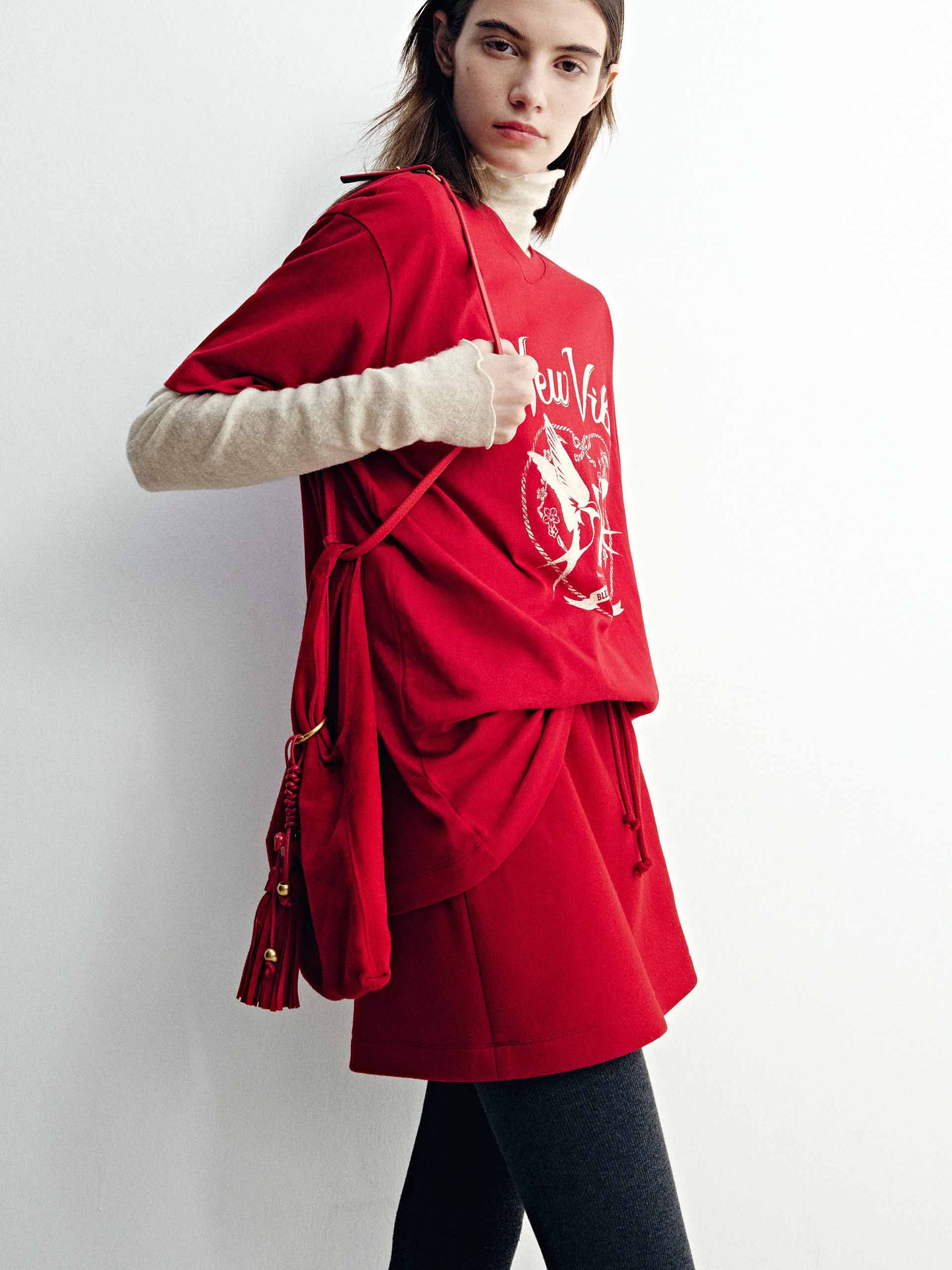 Front Printed Cotton T-shirt - Image 11