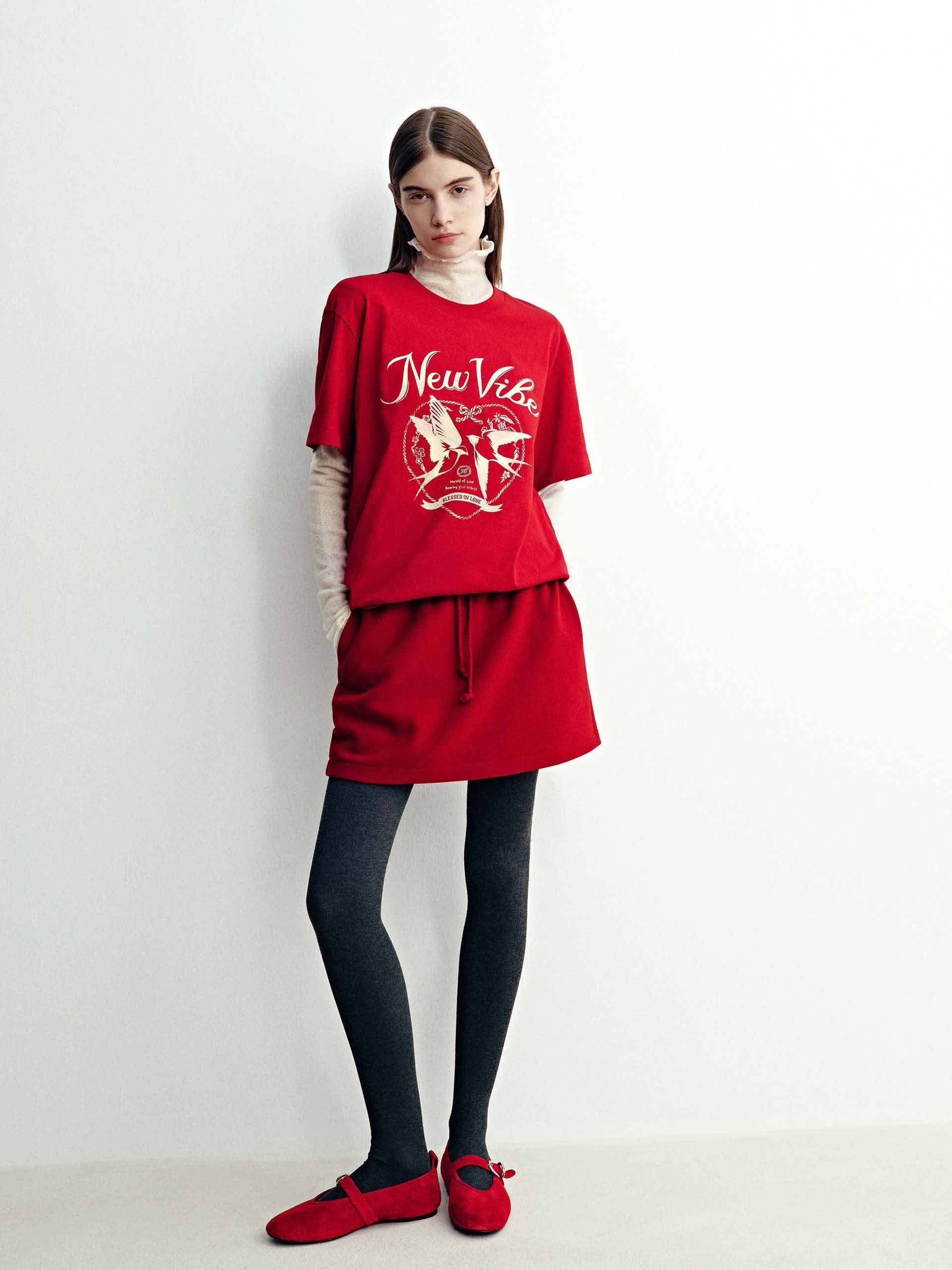Front Printed Cotton T-shirt - Image 7