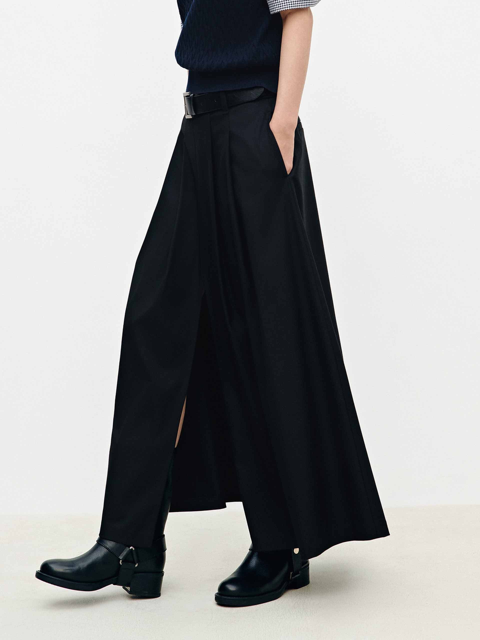 Front Slit Pleated Skirt - Image 16