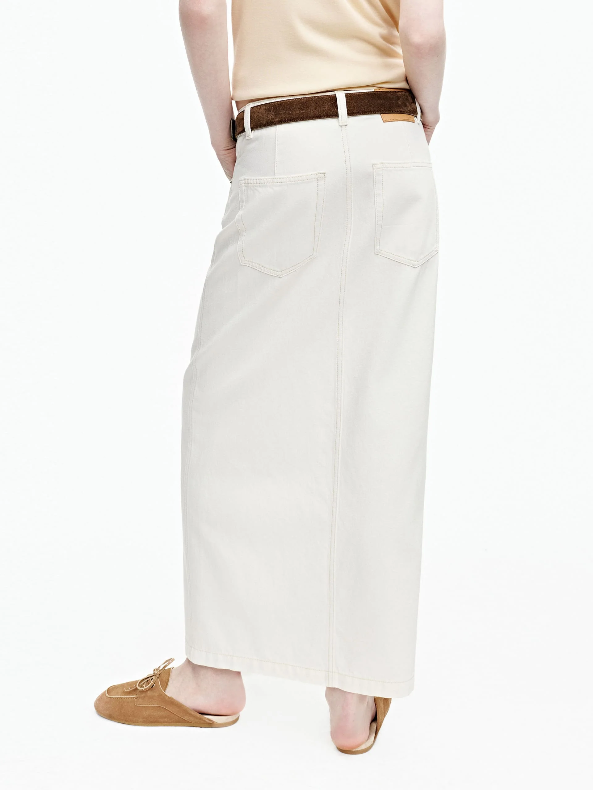 Front Slit Straight Maxi Skirt - Image 3