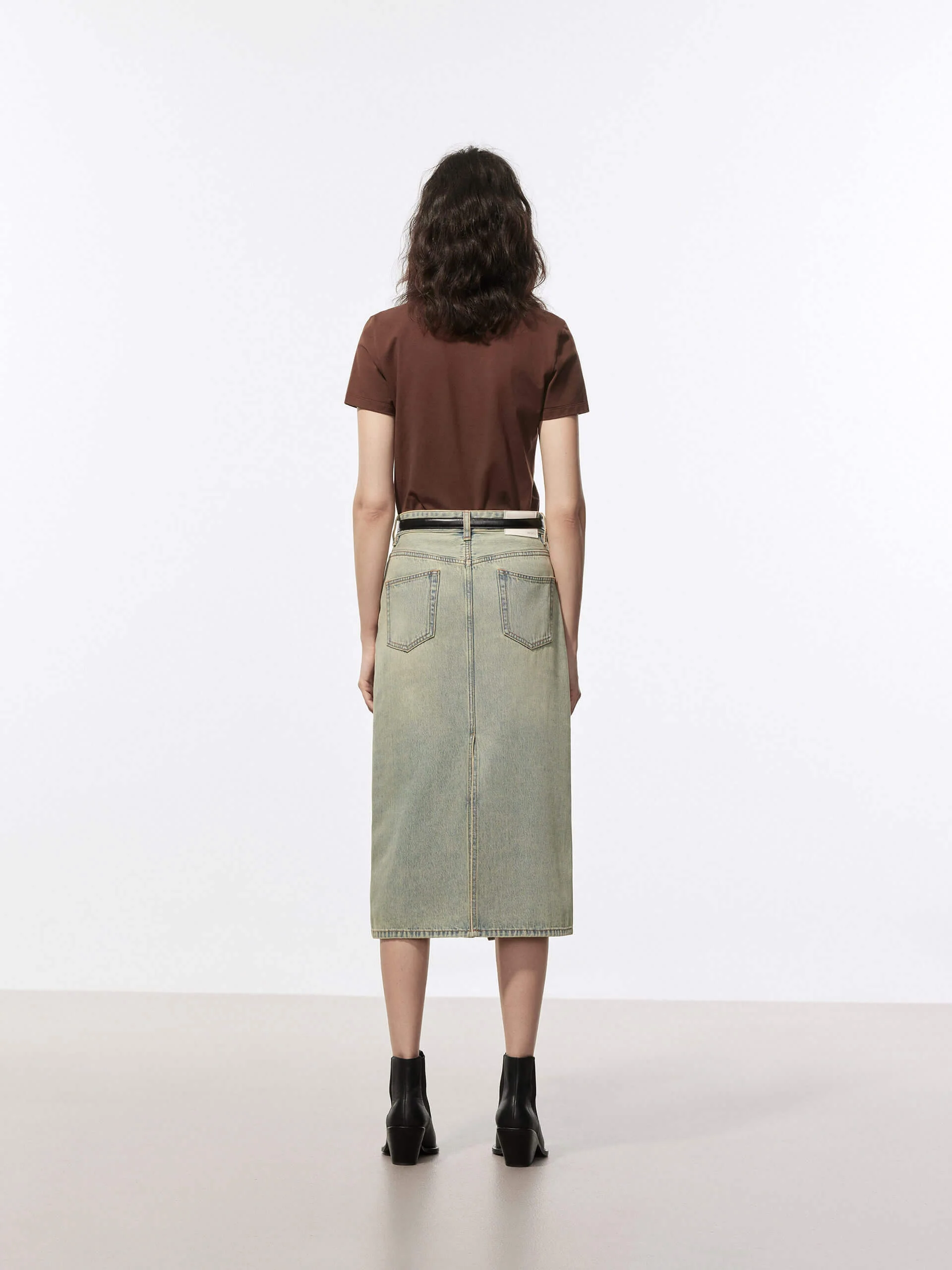 Front Slit Vintage Skirt - Image 3