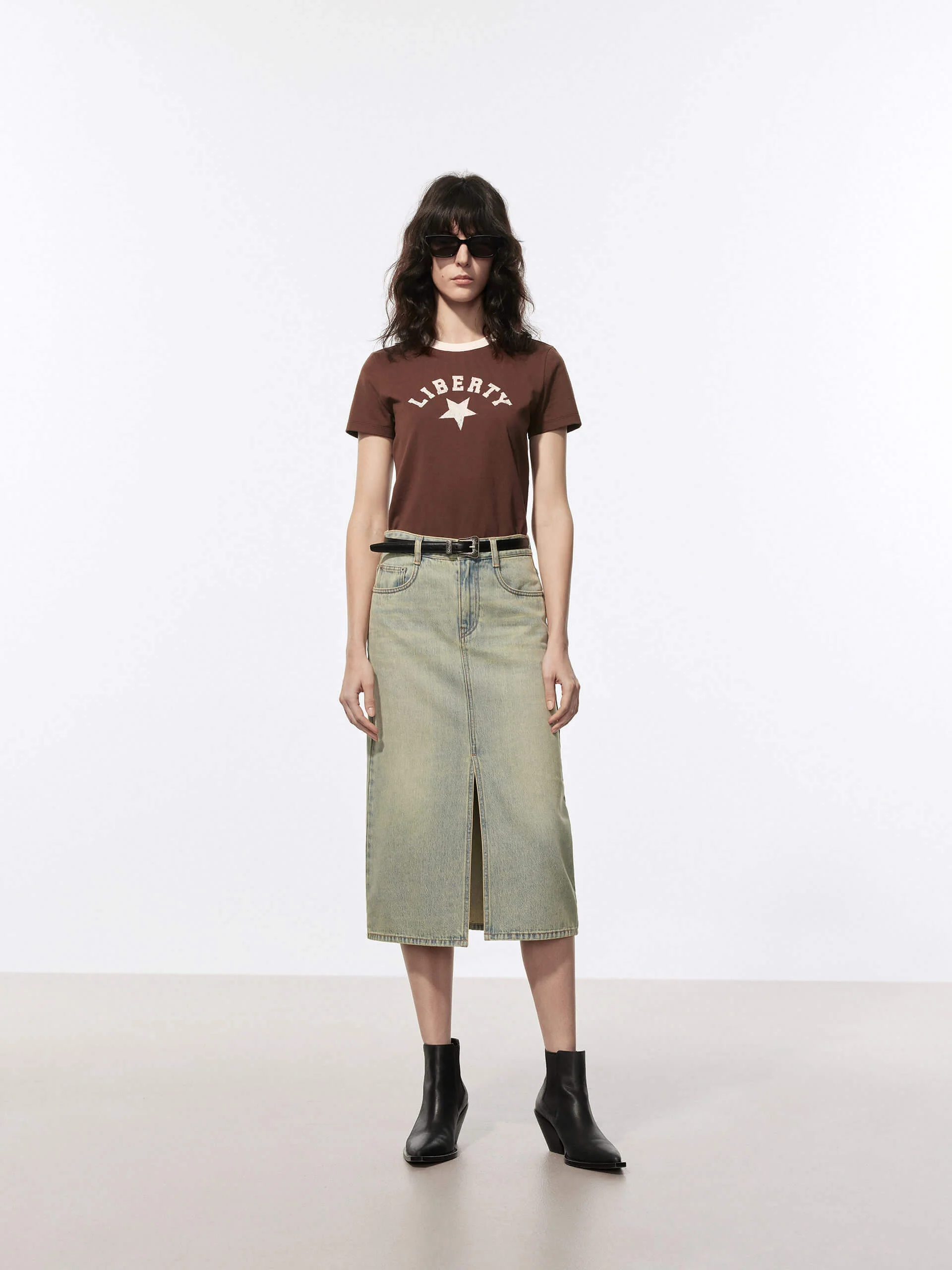 Front Slit Vintage Skirt - Image 7