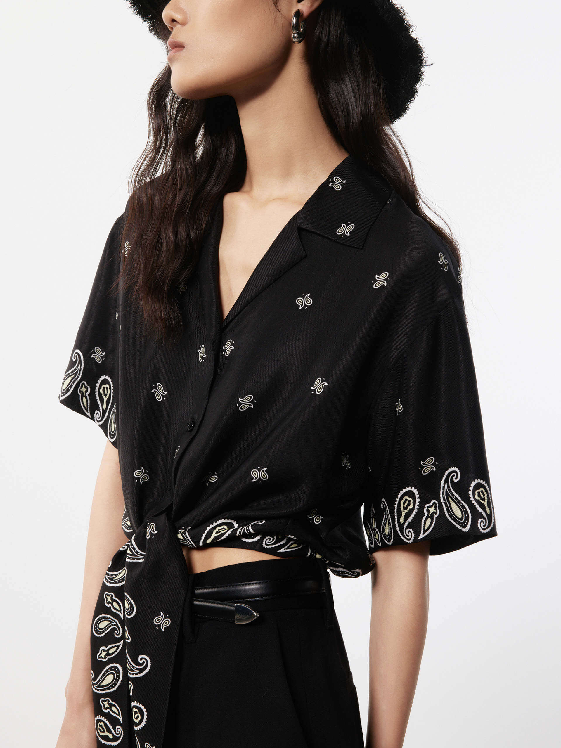 Front Tie Cropped Top - Image 10