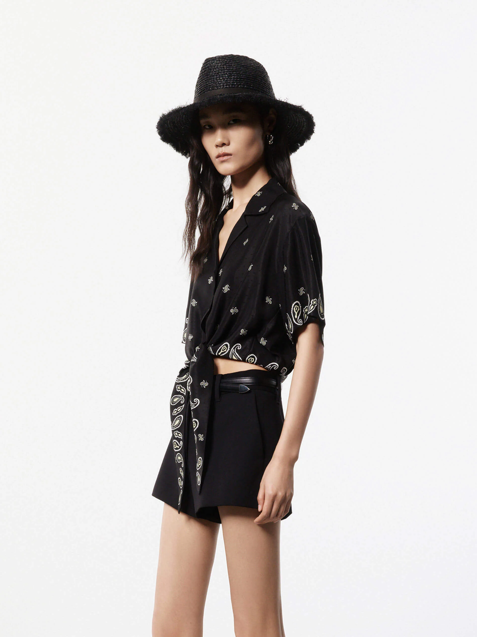 Front Tie Cropped Top - Image 14