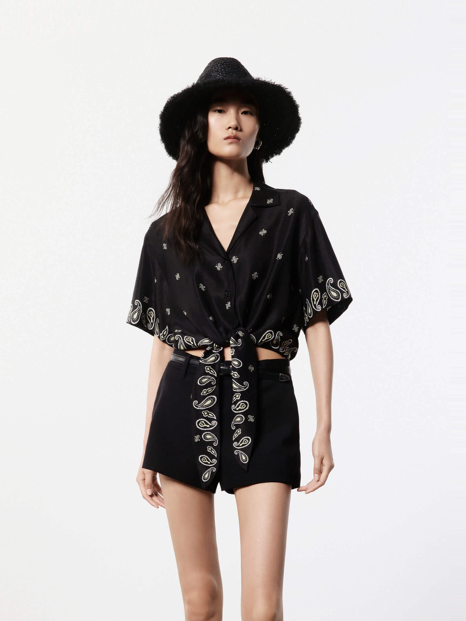 Front Tie Cropped Top - Image 9