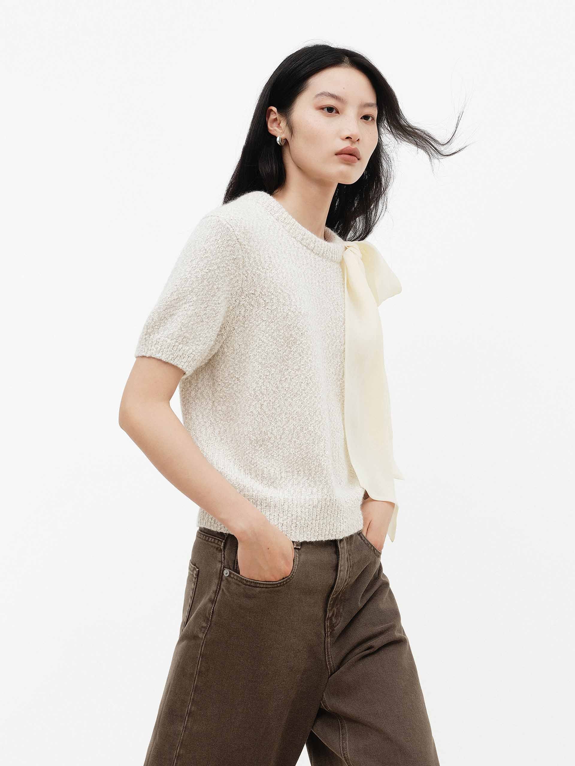Front Tie Short Sleeves Top - Image 11