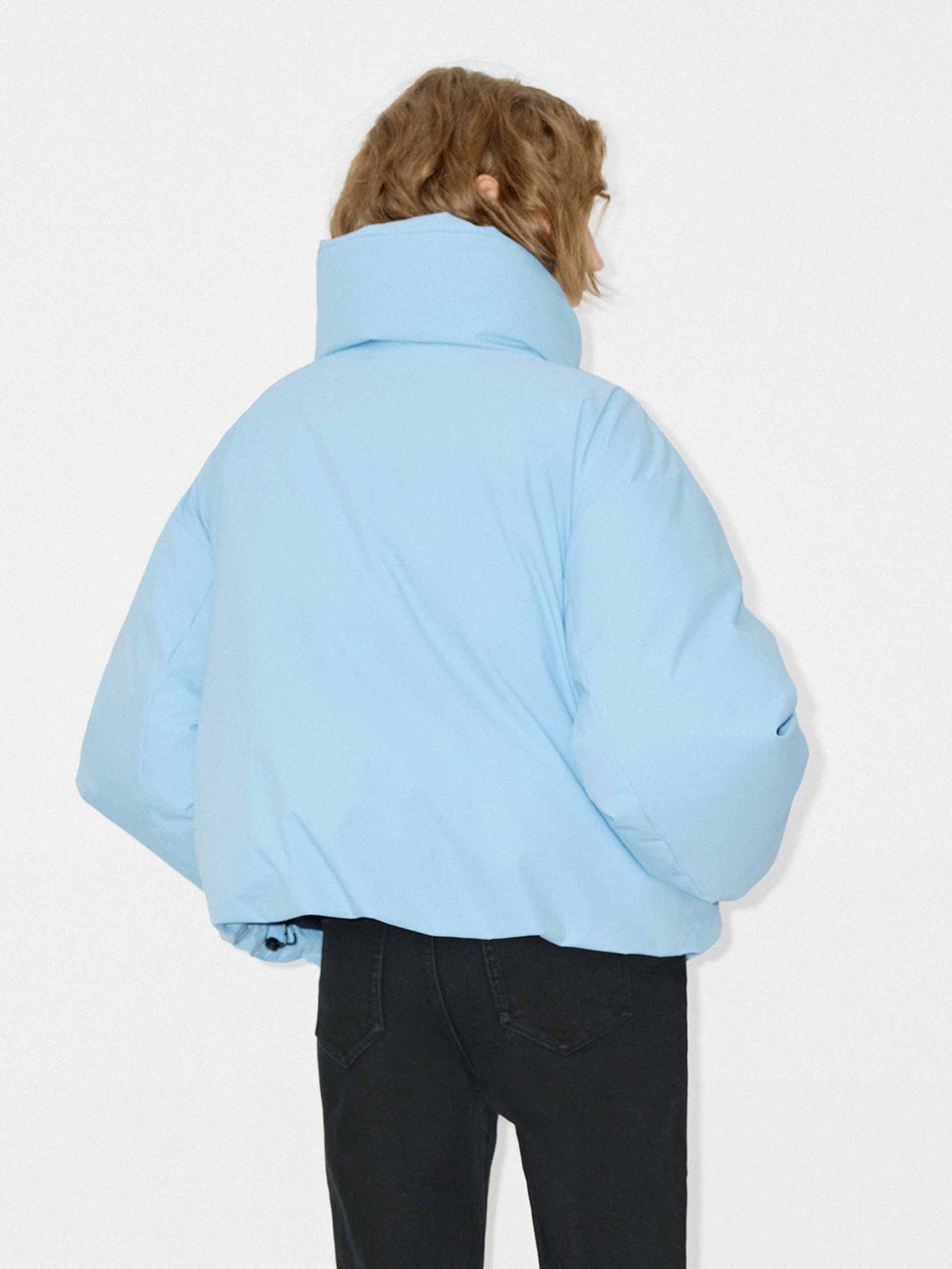 Funnel Neck Cropped Jacket - Image 11