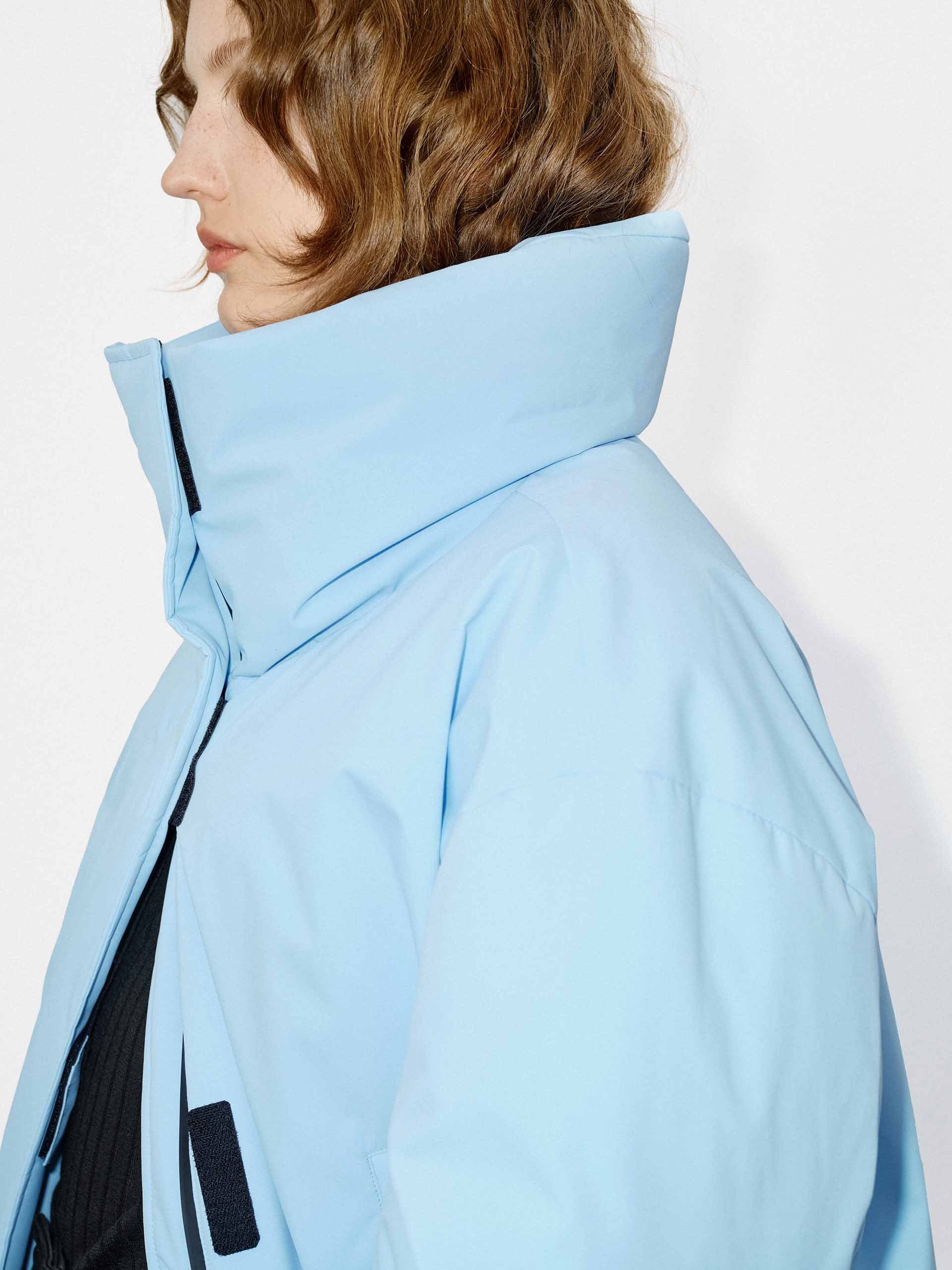 Funnel Neck Cropped Jacket - Image 15