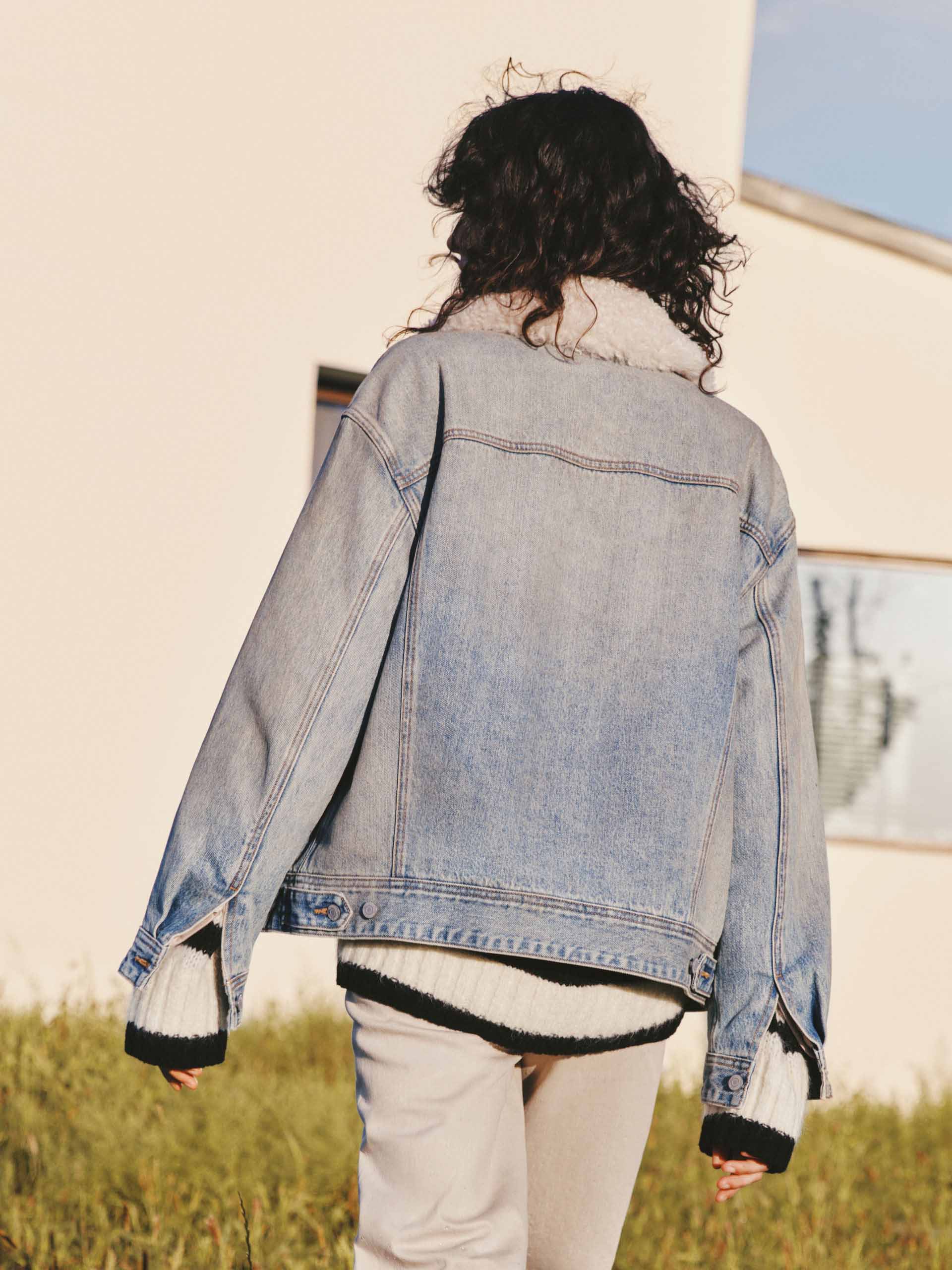 Fur Collar Denim Jacket - Image 6