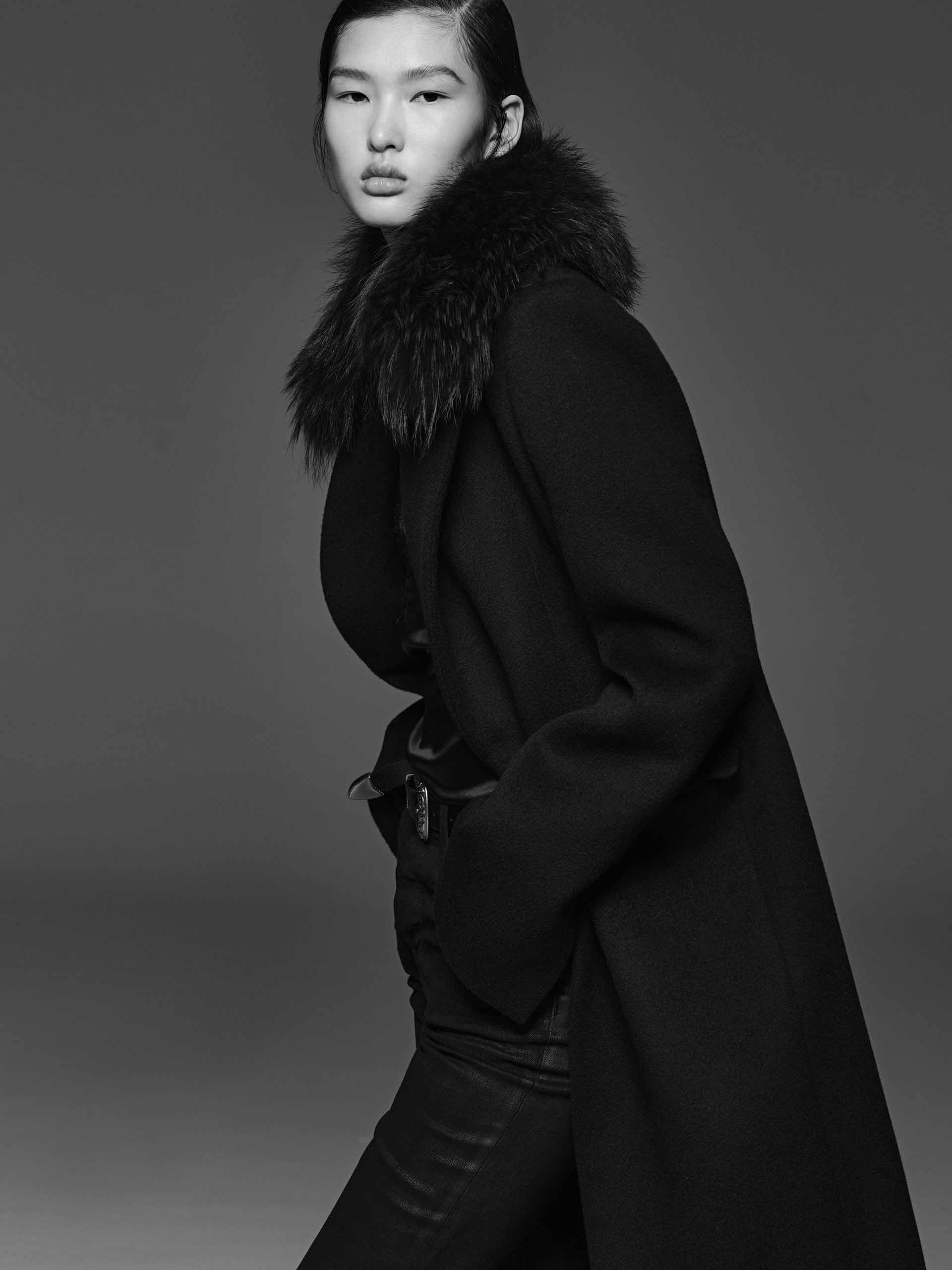 Fur Collar Structured Coat - Image 2